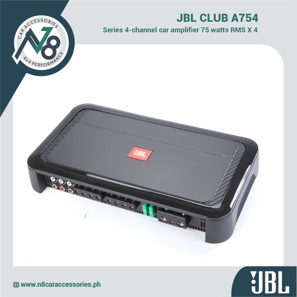 JBL Club A754 Club Series 4-channel Car Amplifier 75watts RMS x 4 ...