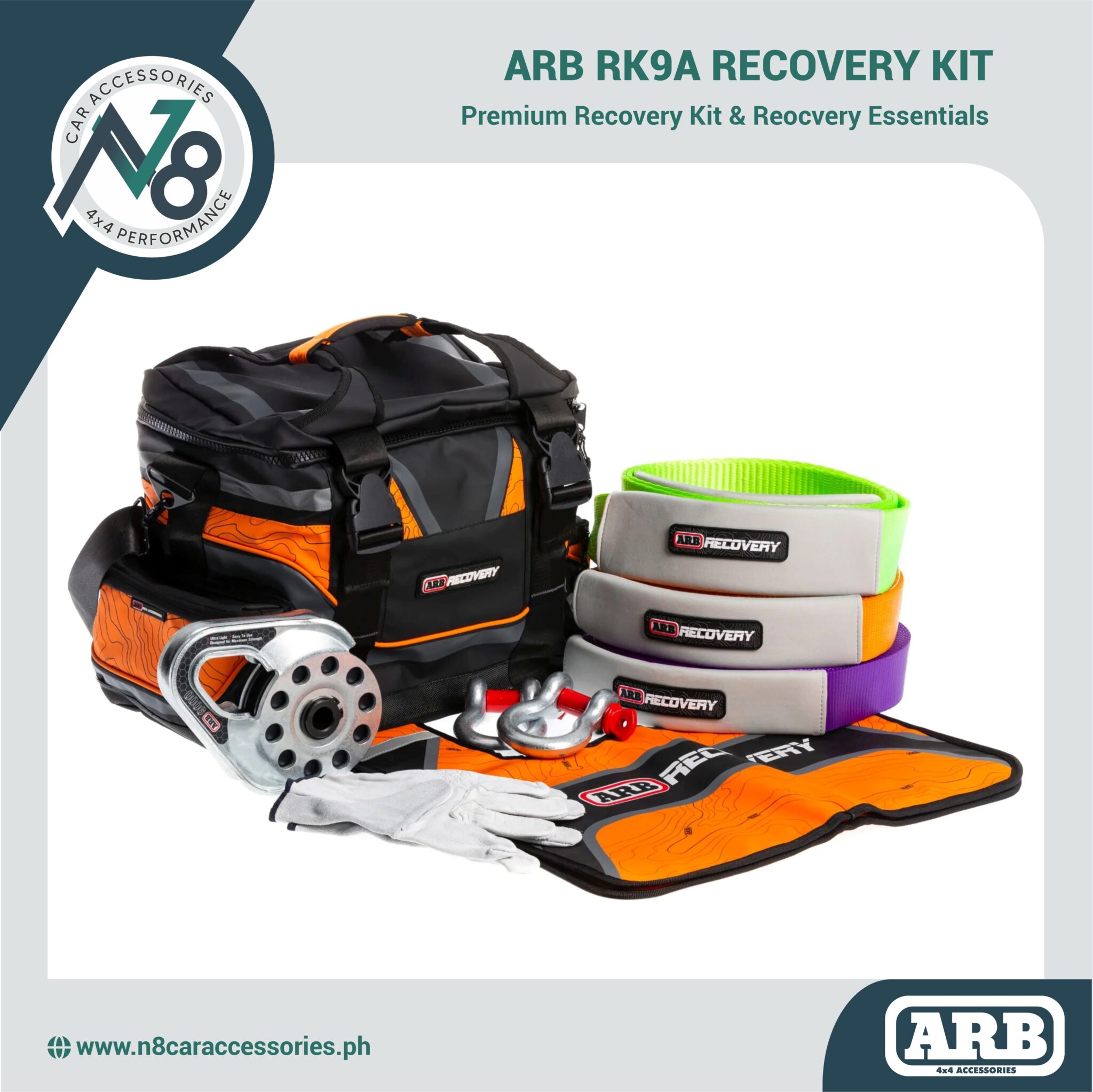 ARB RK9A Premium Recovery Kit for Any Offroad Adventure, Recovery ...