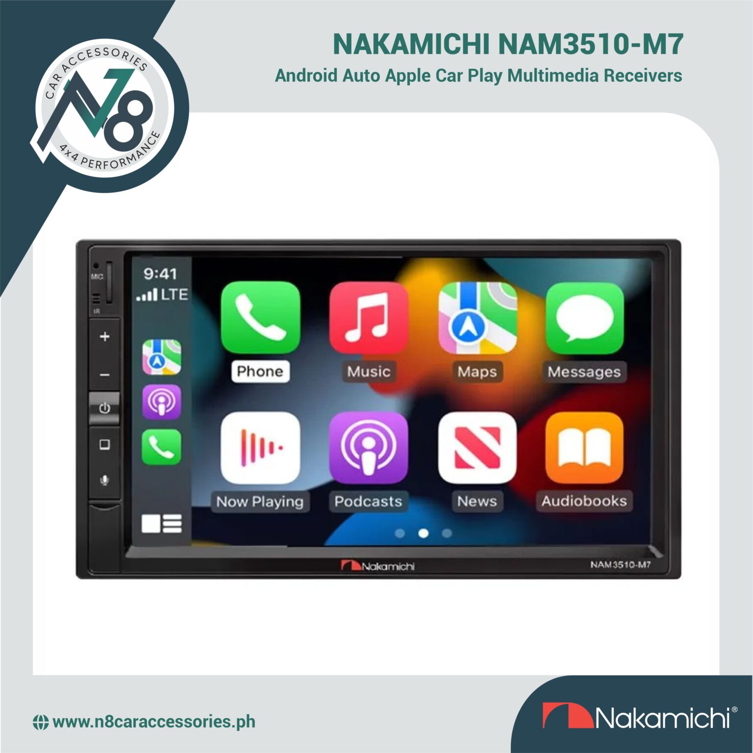 Nakamichi NAM3510-M7 Android Auto, Apple Car Play, DSP, Time Alignment ...