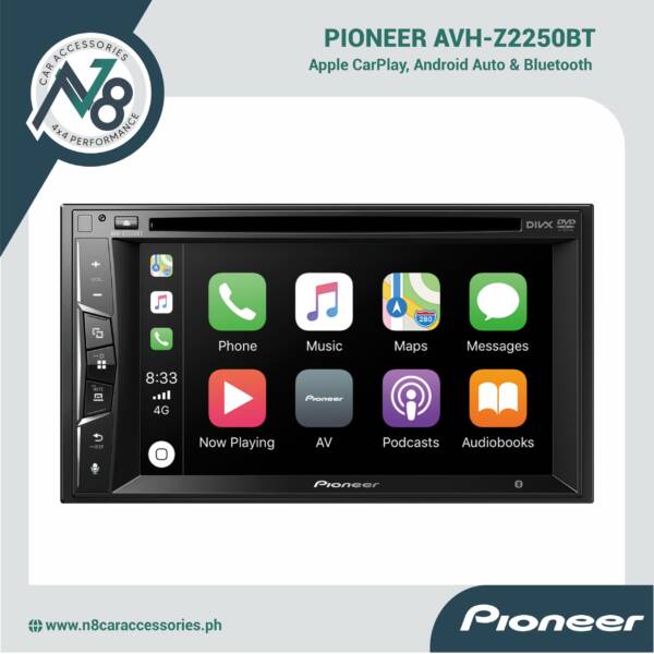Pioneer AVH-Z2250BT Apple CarPlay Multimedia AV Receiver 2Din Car Stereo Genuine