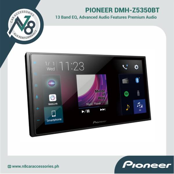 Pioneer DMH-Z5350BT Apple CarPlay, Android Auto, WebLink, Built-in Bluetooth and Full HD Video Playback 2DIN Car Stereo Genuine