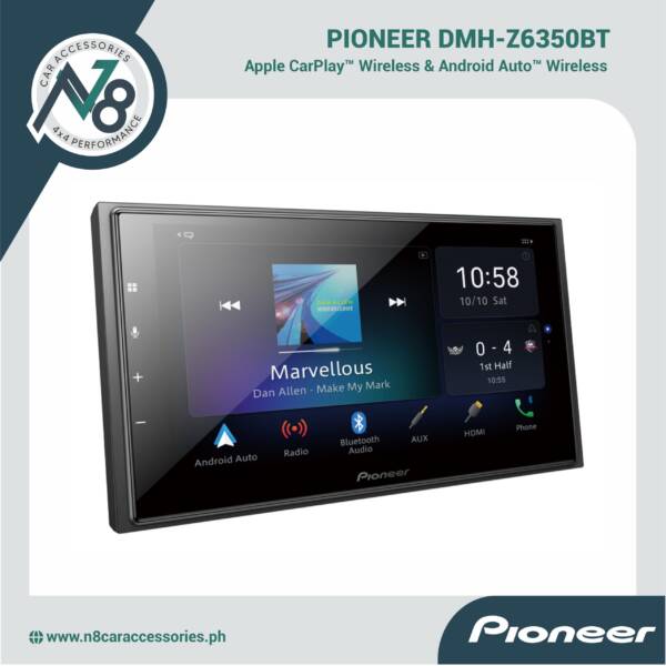 Pioneer DMH-Z6350BT Wireless Multimedia Player with Apple CarPlay, Android Auto & Alexa Built-in 2Din Car Stereo Genuine