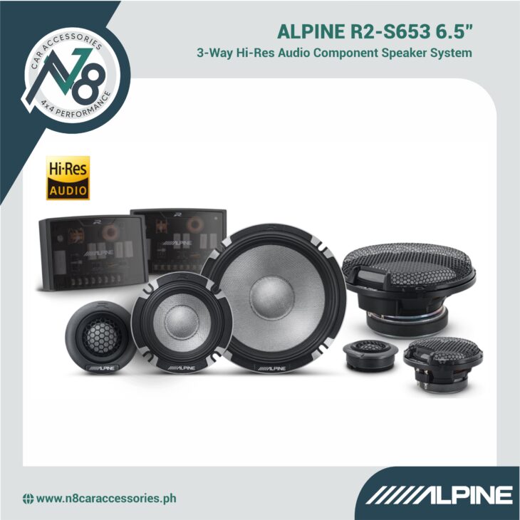 Alpine R2-S653 3-Way Component Speaker System Genuine - N8 Car ...