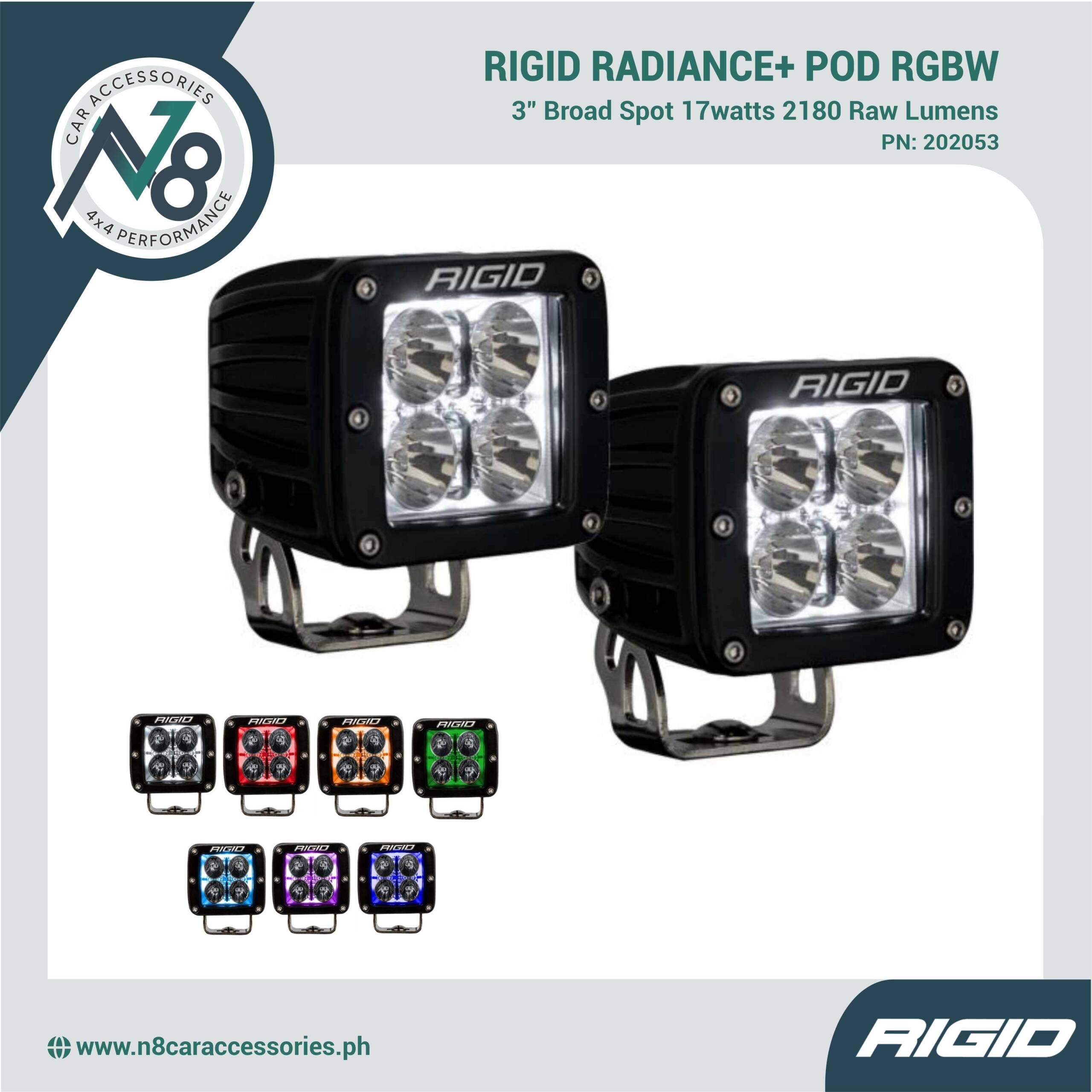 Rigid 202053 Radiance+ Pod RGBW Genuine