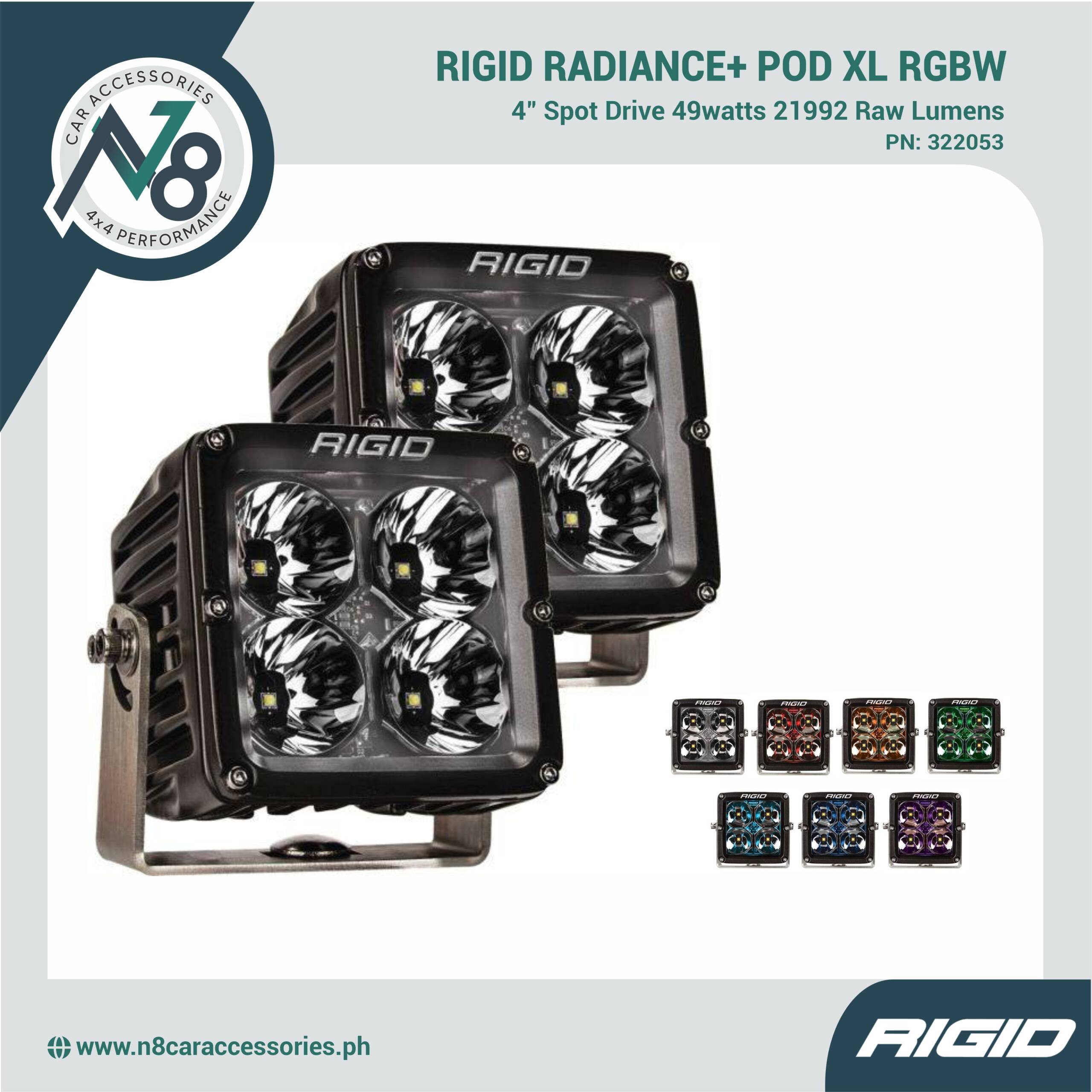 Rigid 322053 Radiance+ Pod XL RGBW Genuine