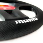 MOMO ELEGANT STEERING WHEEL COVER BLACK & GREY (MEDIUM) Genuine - Image 4