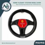 MOMO ELEGANT STEERING WHEEL COVER BLACK & GREY (MEDIUM) Genuine