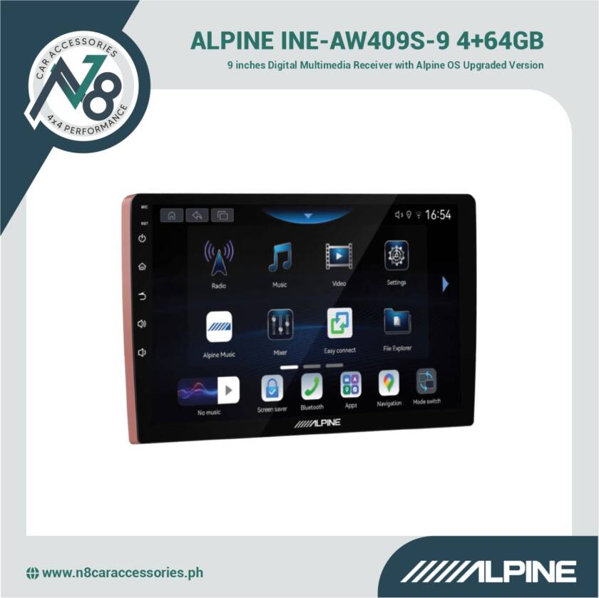 Alpine INE-AW409S-9 9 INCH DIGITAL MULTIMEDIA RECEIVER WITH ALPINE OS 4 ...