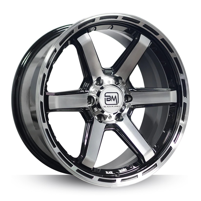 BLACK MAMBA CYCLONE 20x9" 139.7 +15 BLACK POLISH BLACK CLEAR COATING Genuine - Image 2