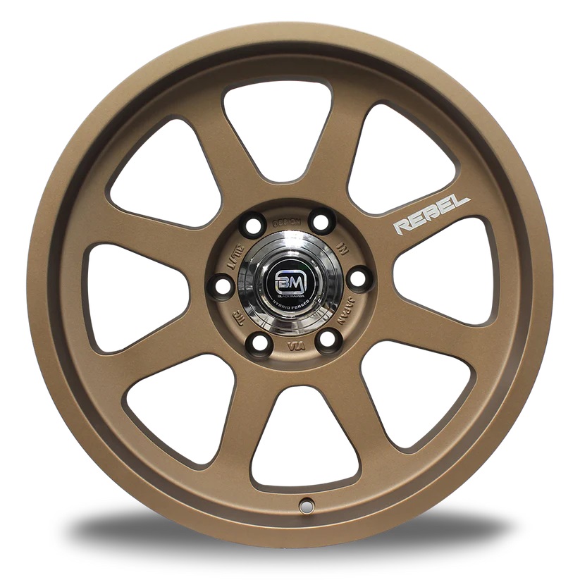 BLACK MAMBA REBEL 18x9" 139.7 +00 GLOSS DARK BRONZE Genuine - Image 4