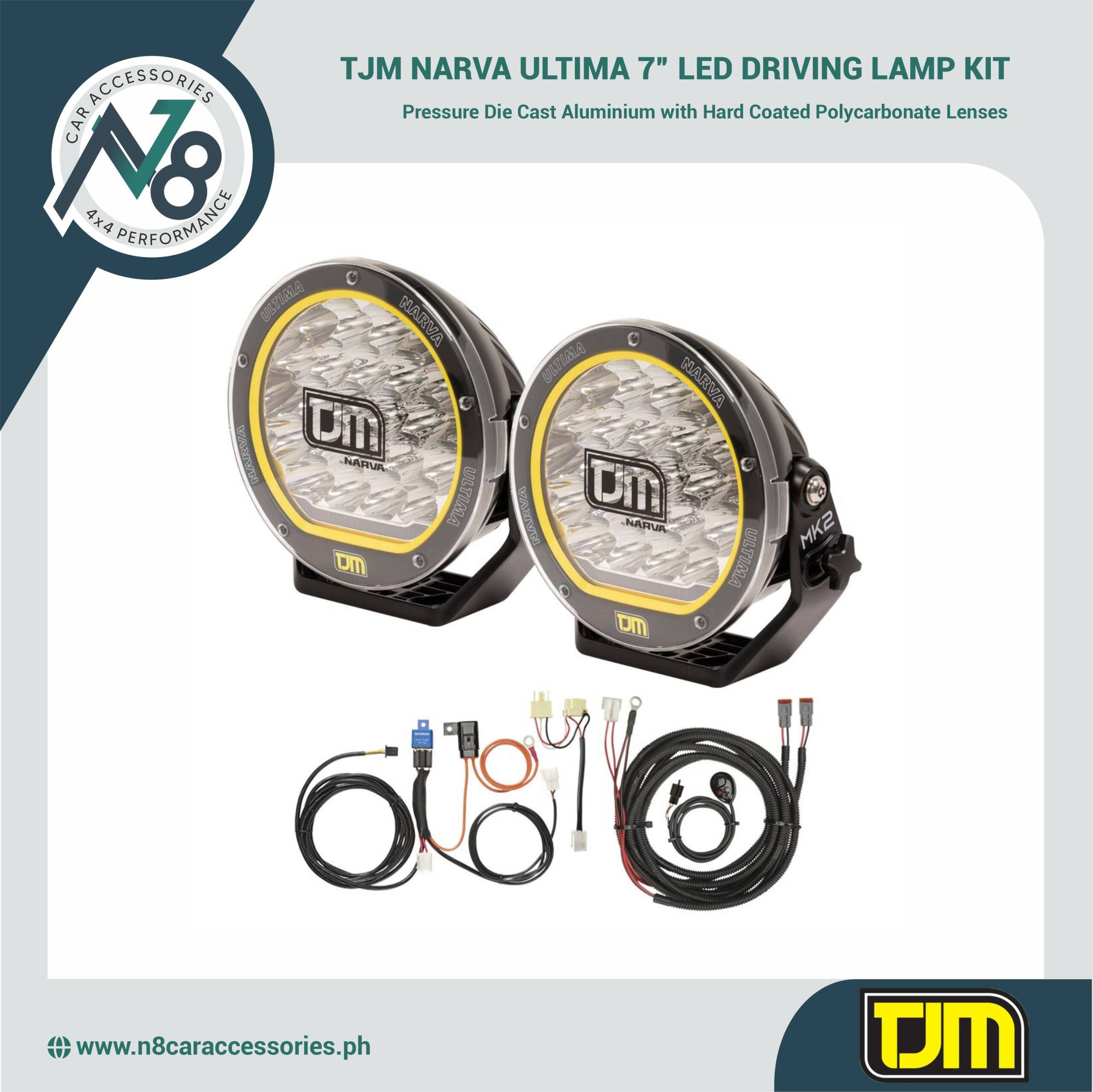 TJM NARVA ULTIMA 180 7inch LED DRIVING LAMP (WITH WIRING HARNESS) Genuine