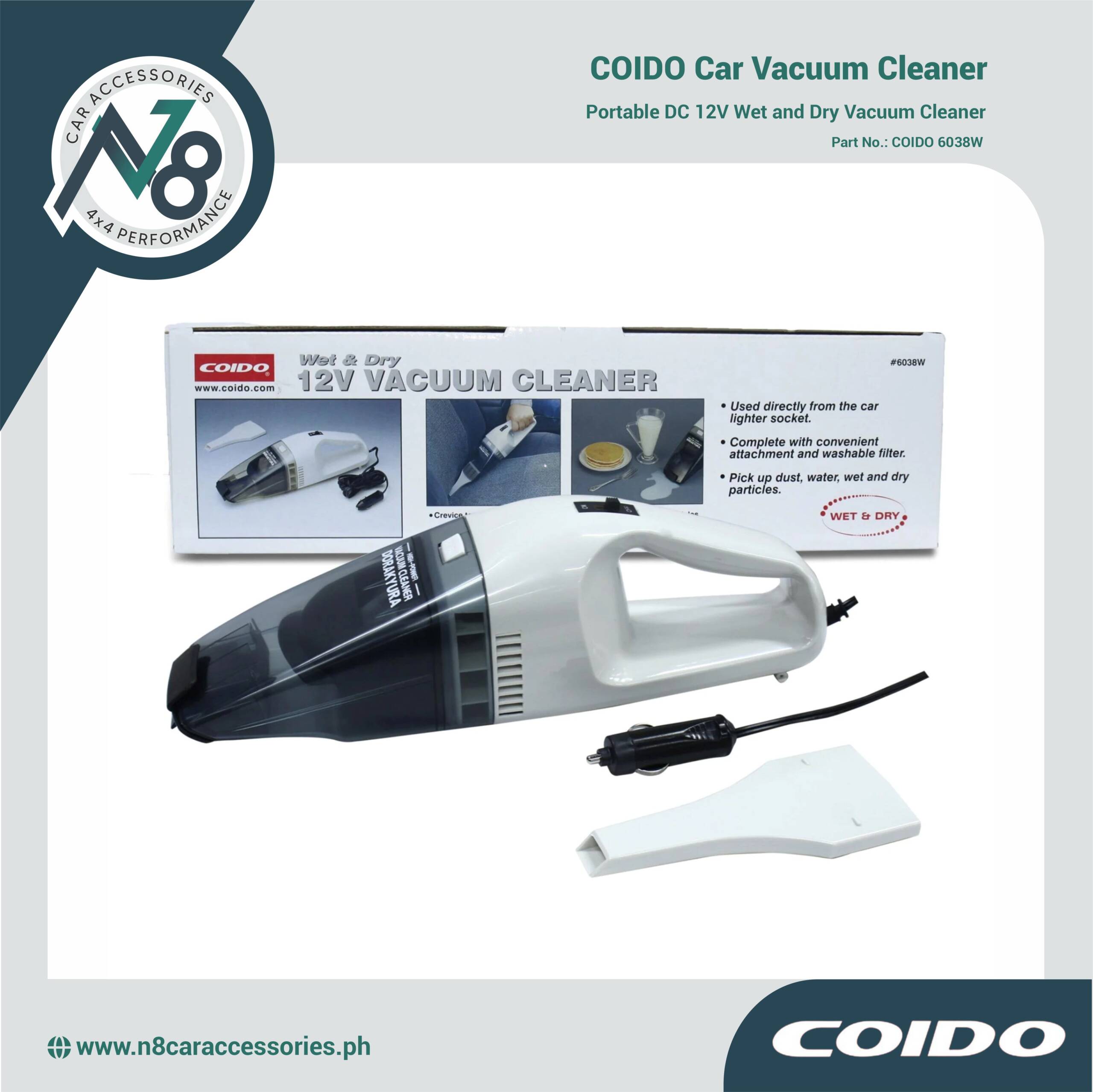 COIDO Car Vacuum Cleaner 6038W Genuine