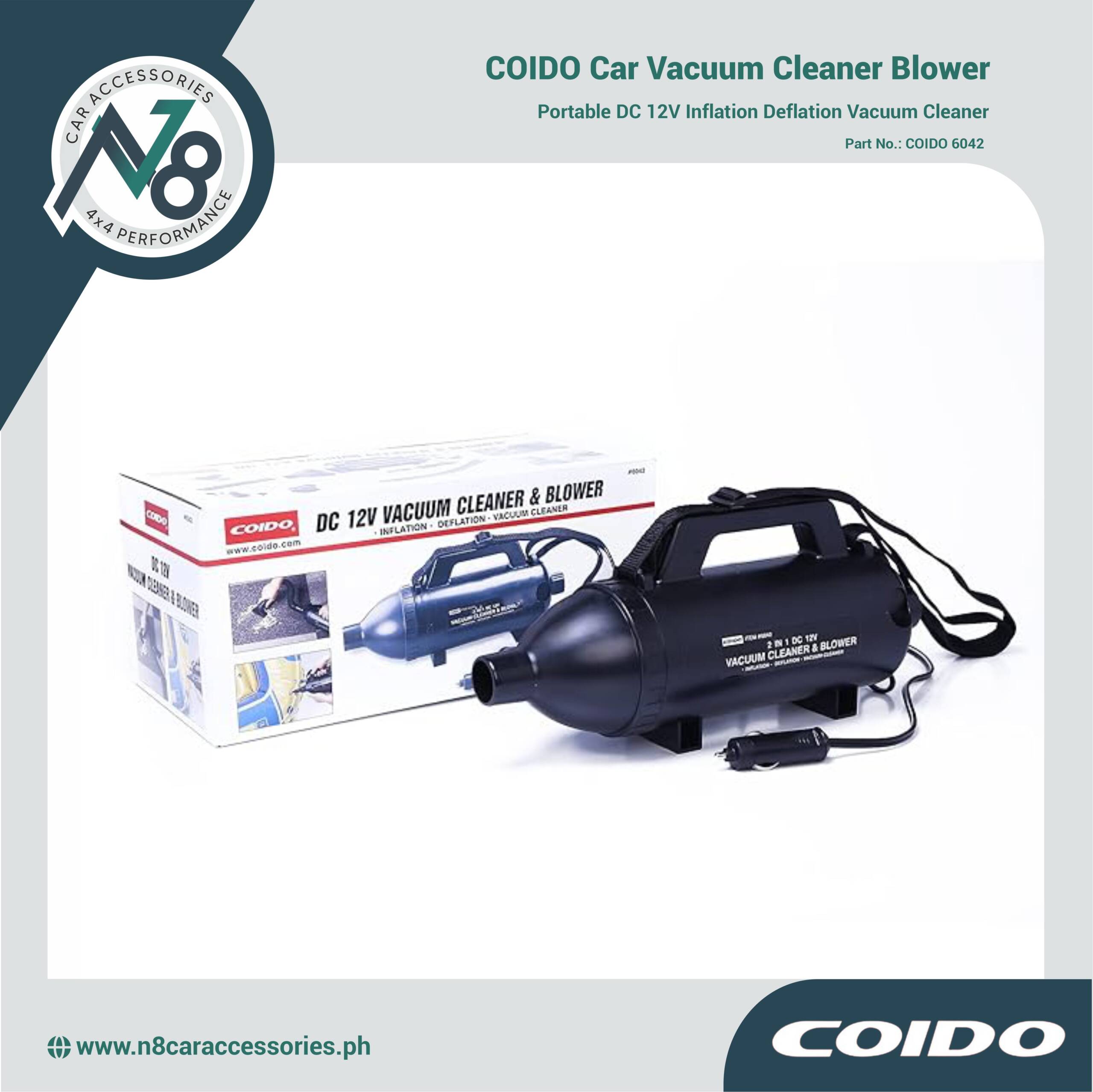 COIDO Car Vacuum Cleaner Blower 6042 Genuine