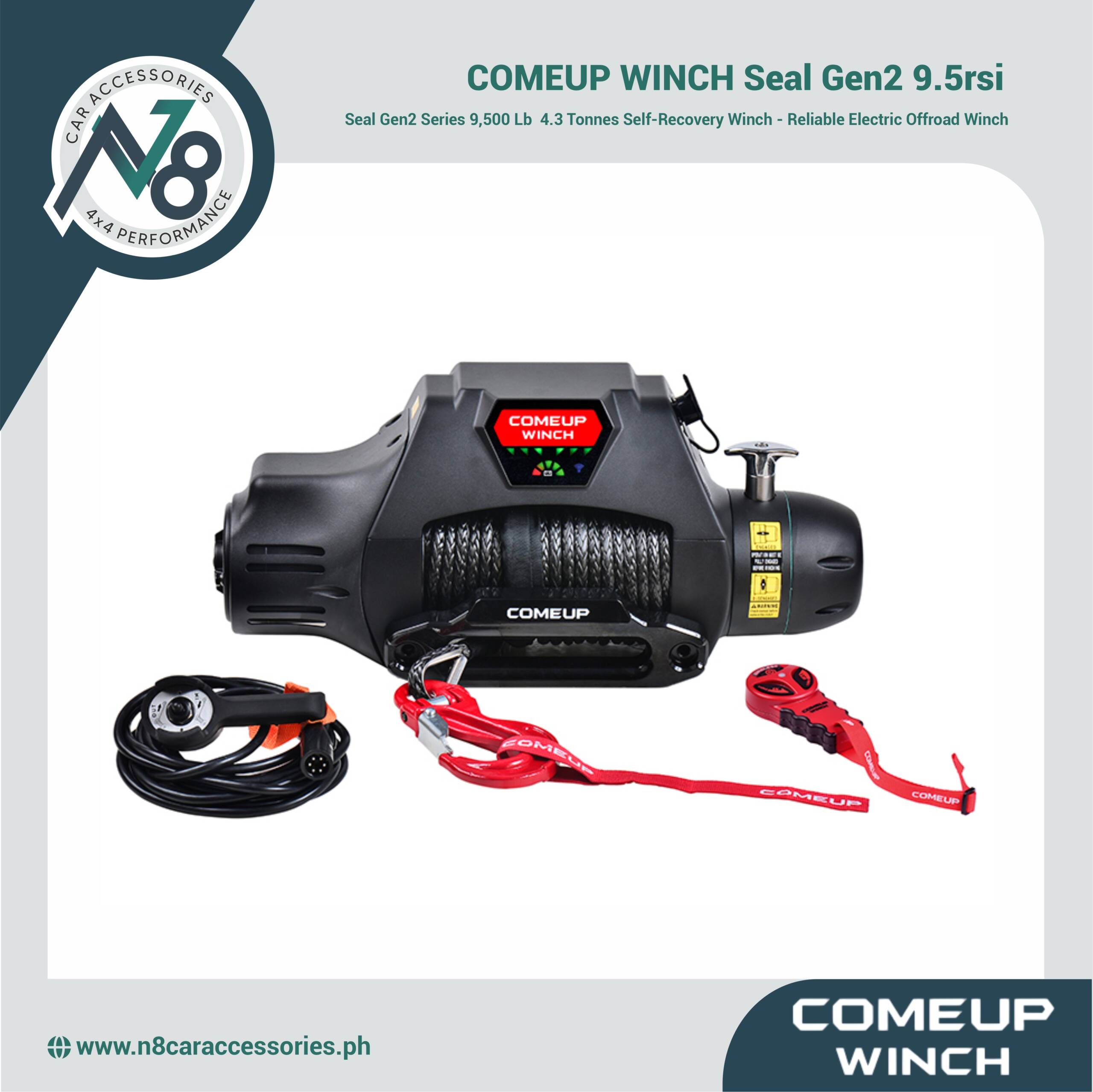 COMEUP WINCH Seal Gen2 Series 9.5rsi 9,500 Lb (SYNTHETIC ROPE) Genuine