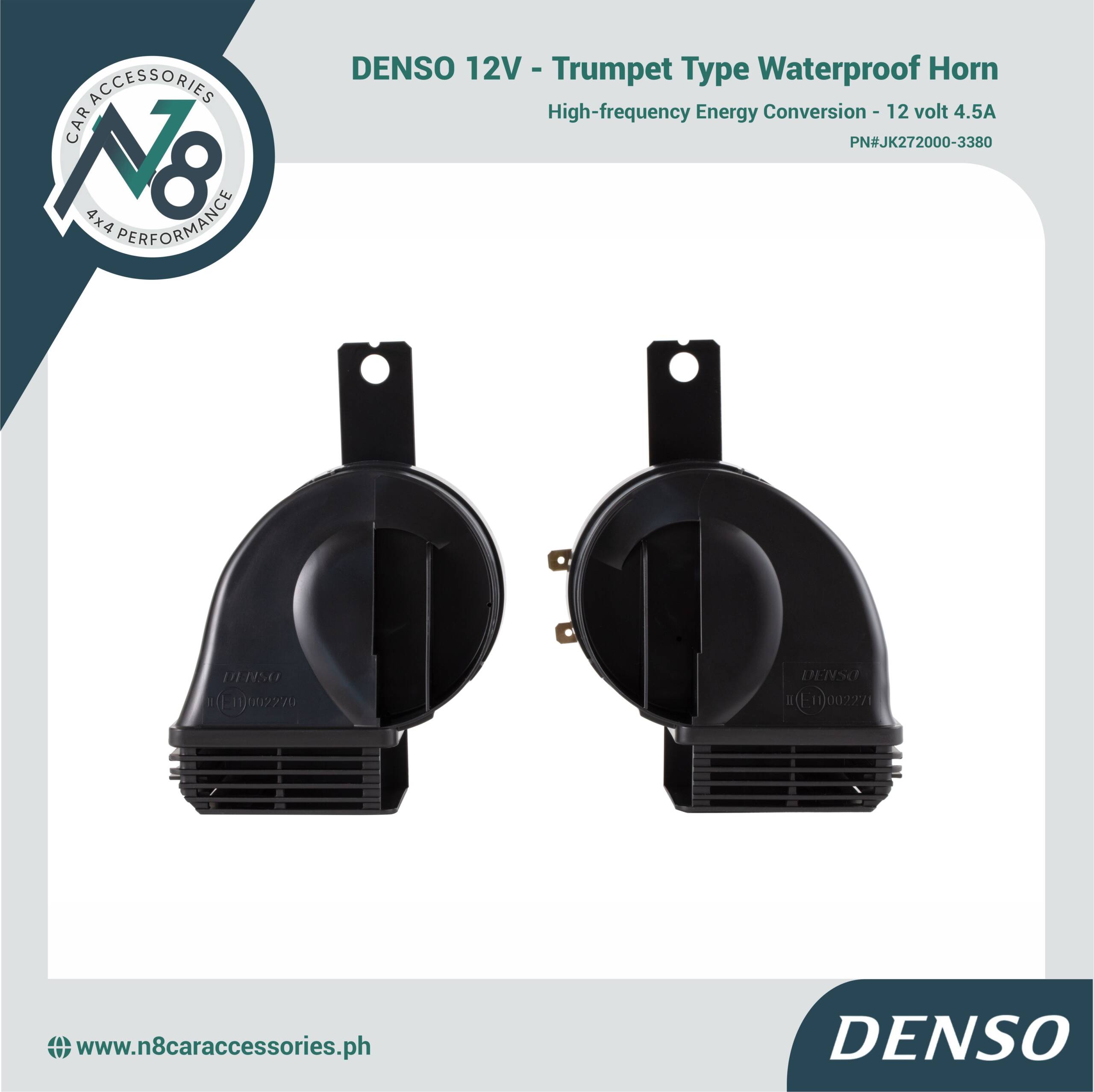 DENSO 12V - Trumpet Type Waterproof Horn PN#JK272000-3380 Genuine