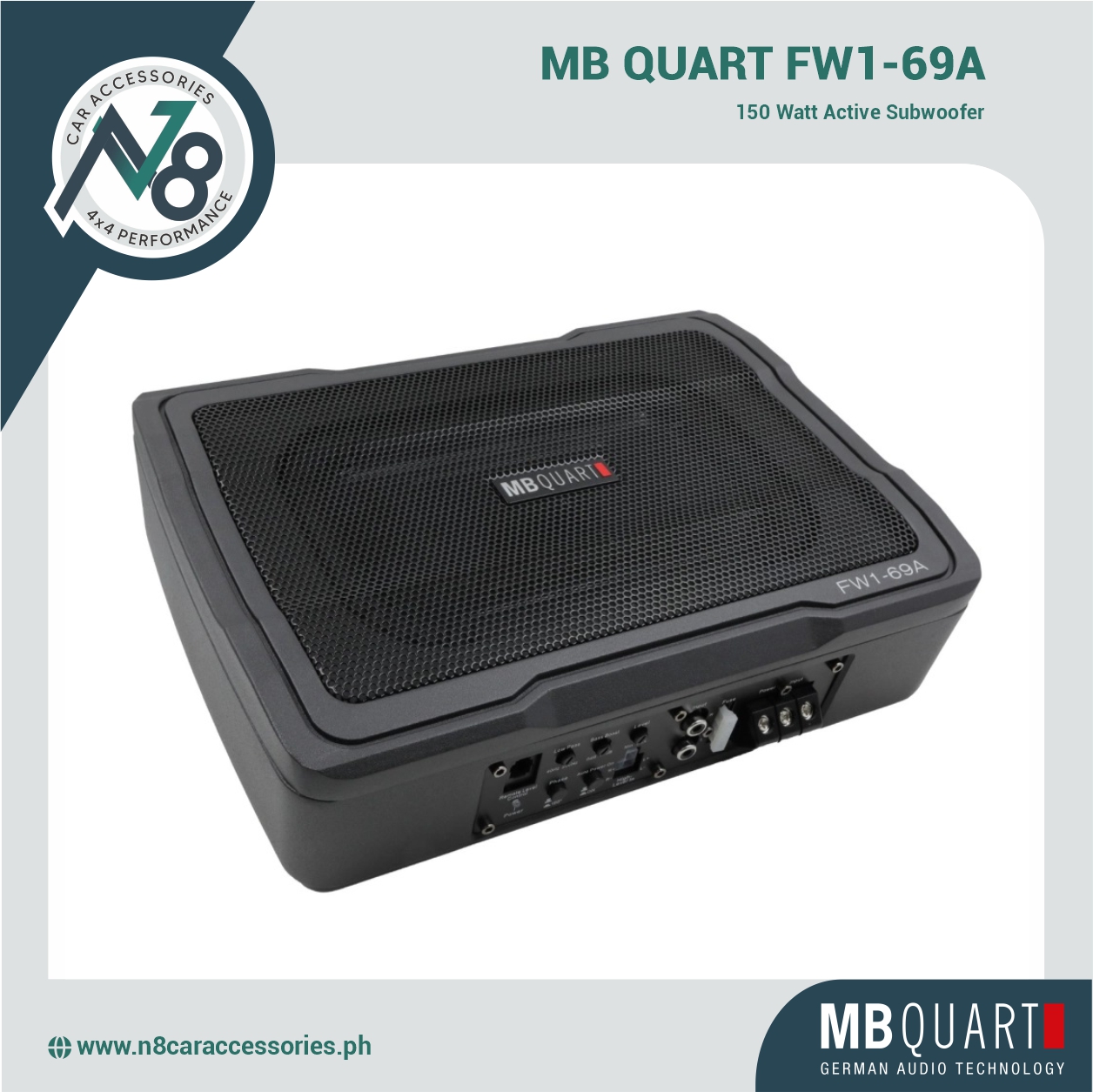 MB QUART FW1-69A 150 Watt Active Subwoofer Genuine