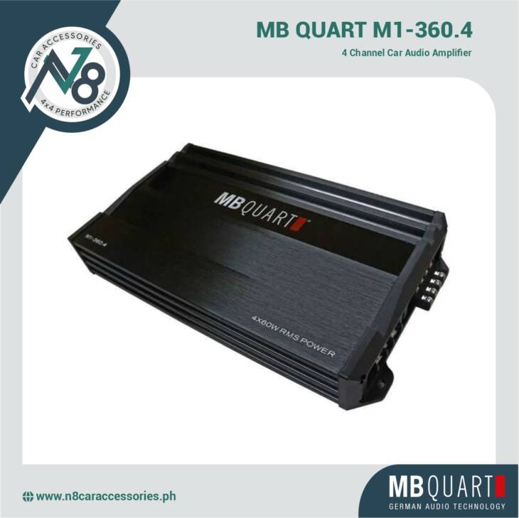 MB QUART M1-360.4 60 Watt 4 Channel Car Audio Amplifier Genuine - N8 ...