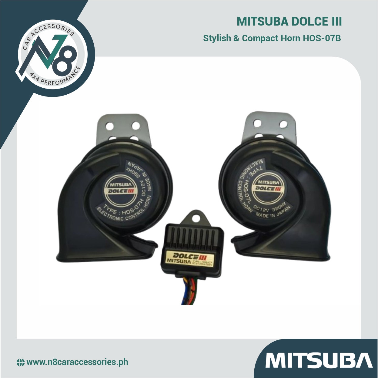 MITSUBA Dolce III Horn 12V HOS-07B Genuine