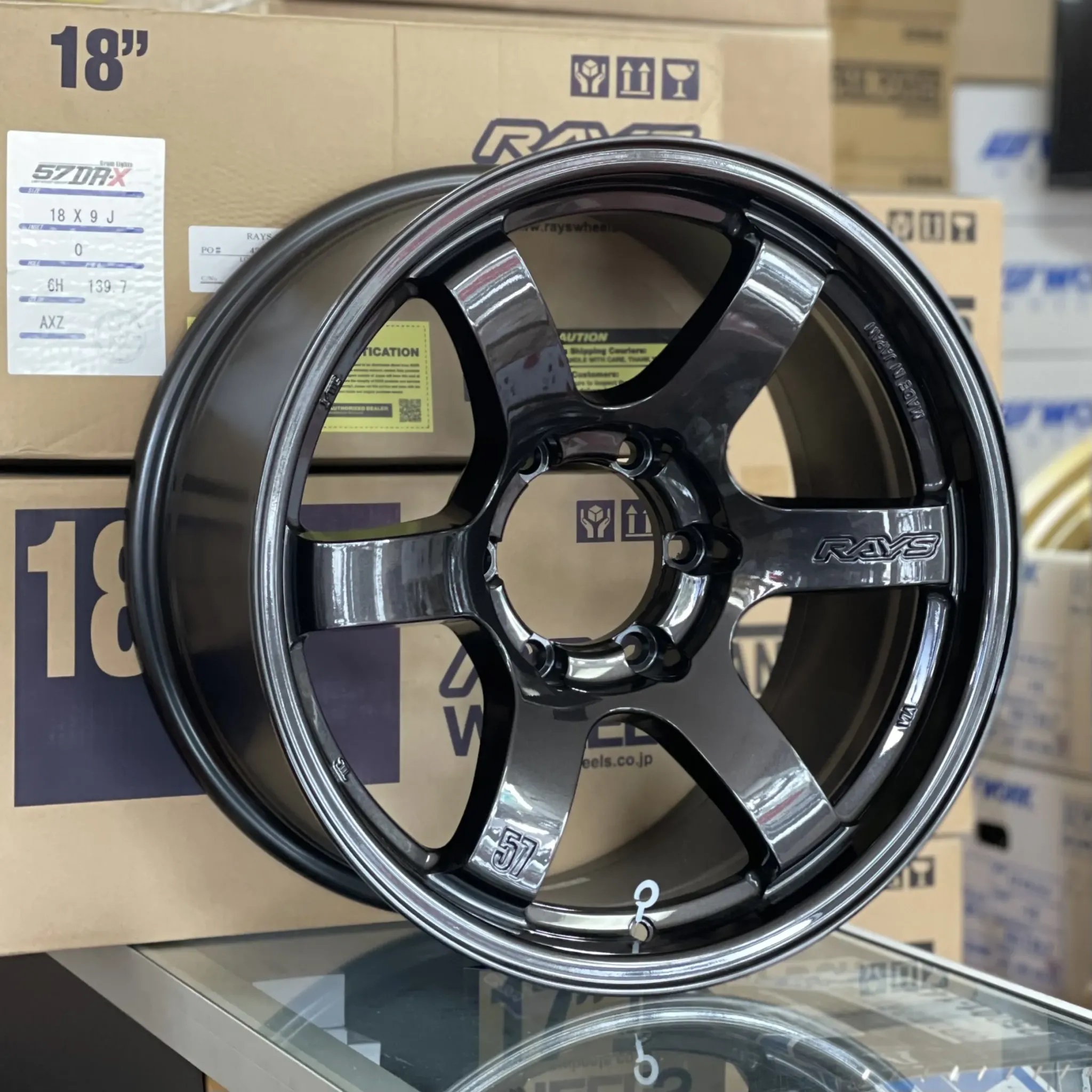 VOLK RAYS 18X9 6H - 139 +20 57DR-X Super Dark Gunmetal Genuine - Image 3