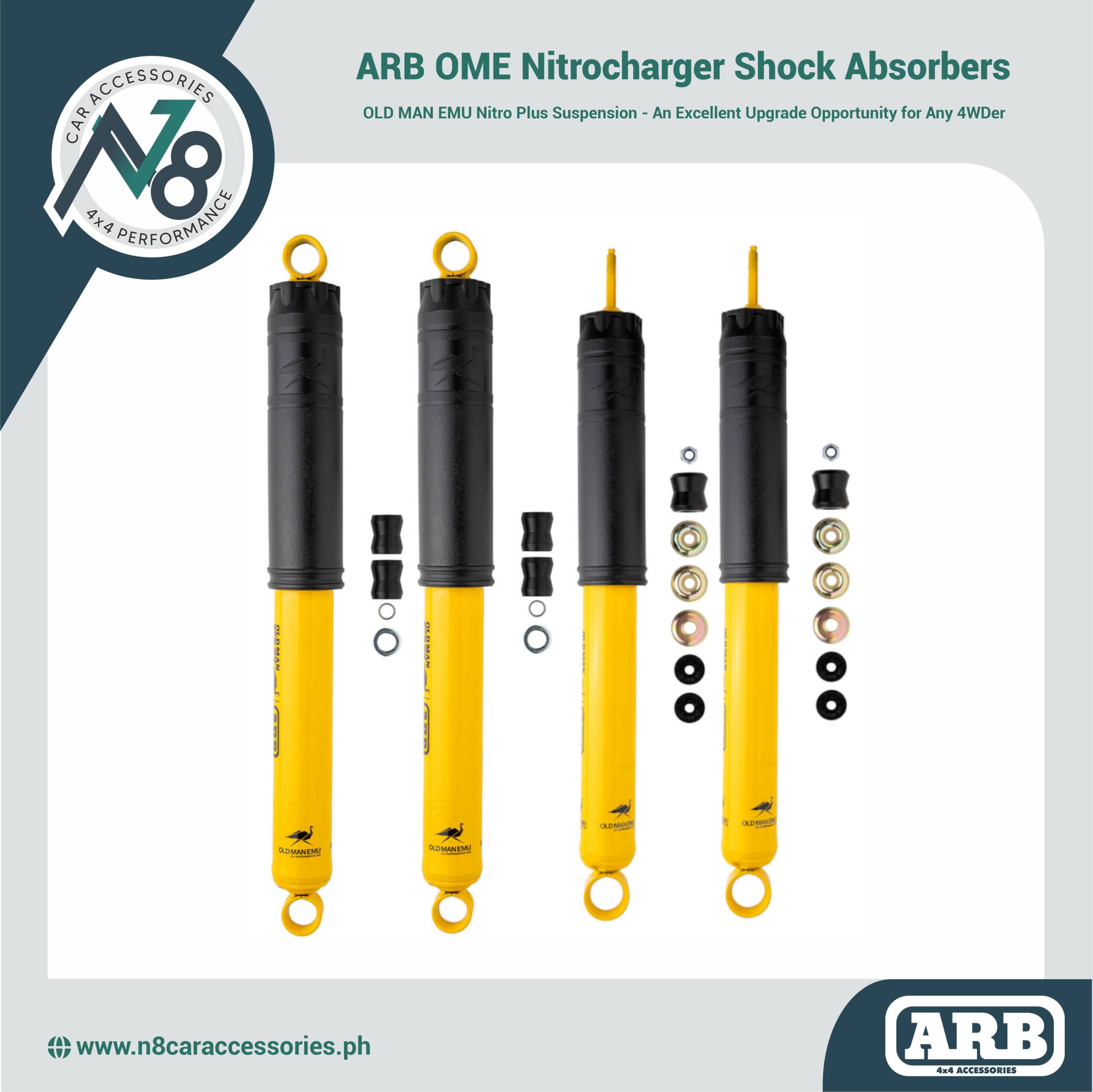 ARB OLD MAN EMU Nitrocharger Shocks Genuine