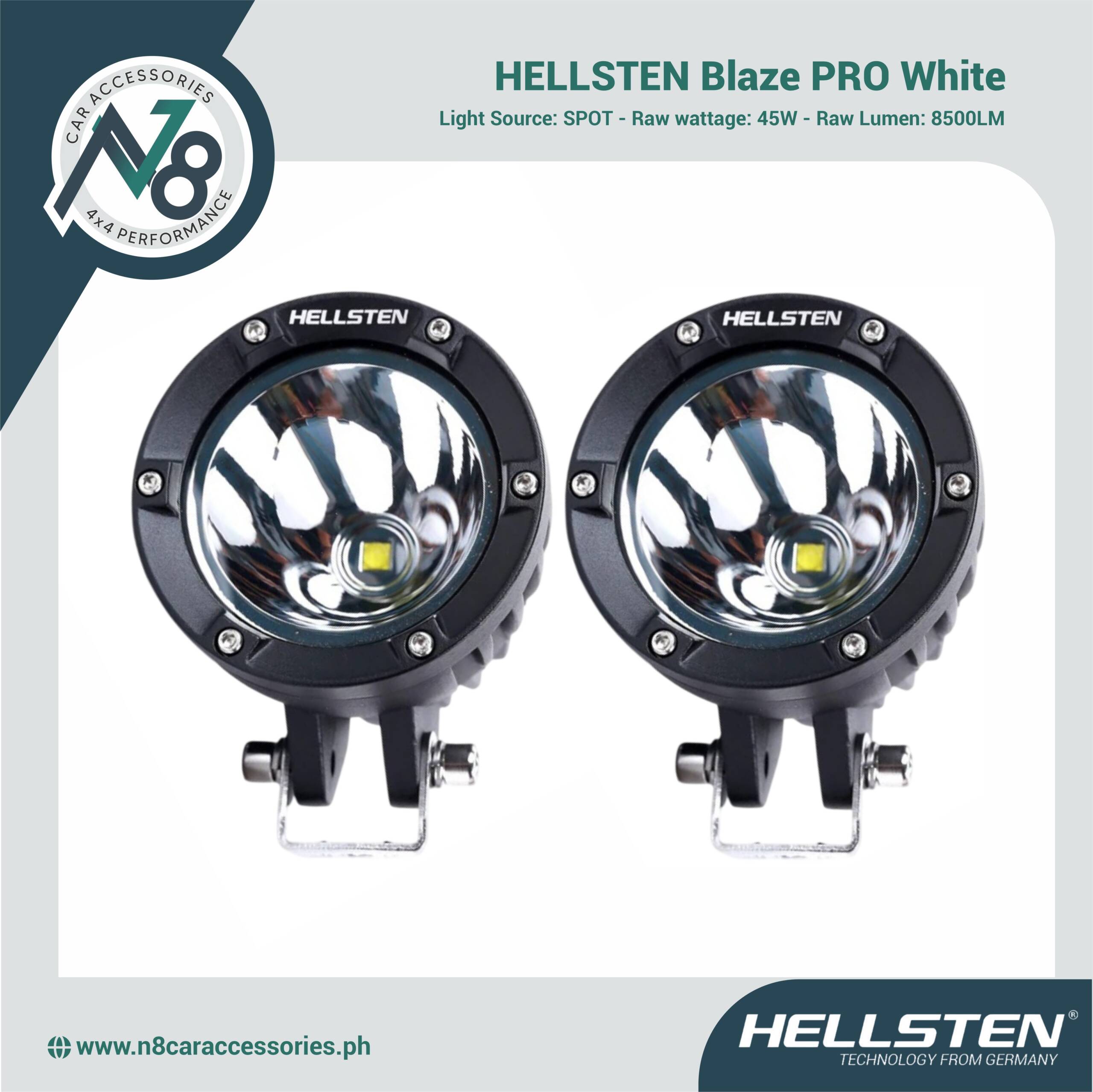 HELLSTEN Blaze PRO White - PAIR Genuine