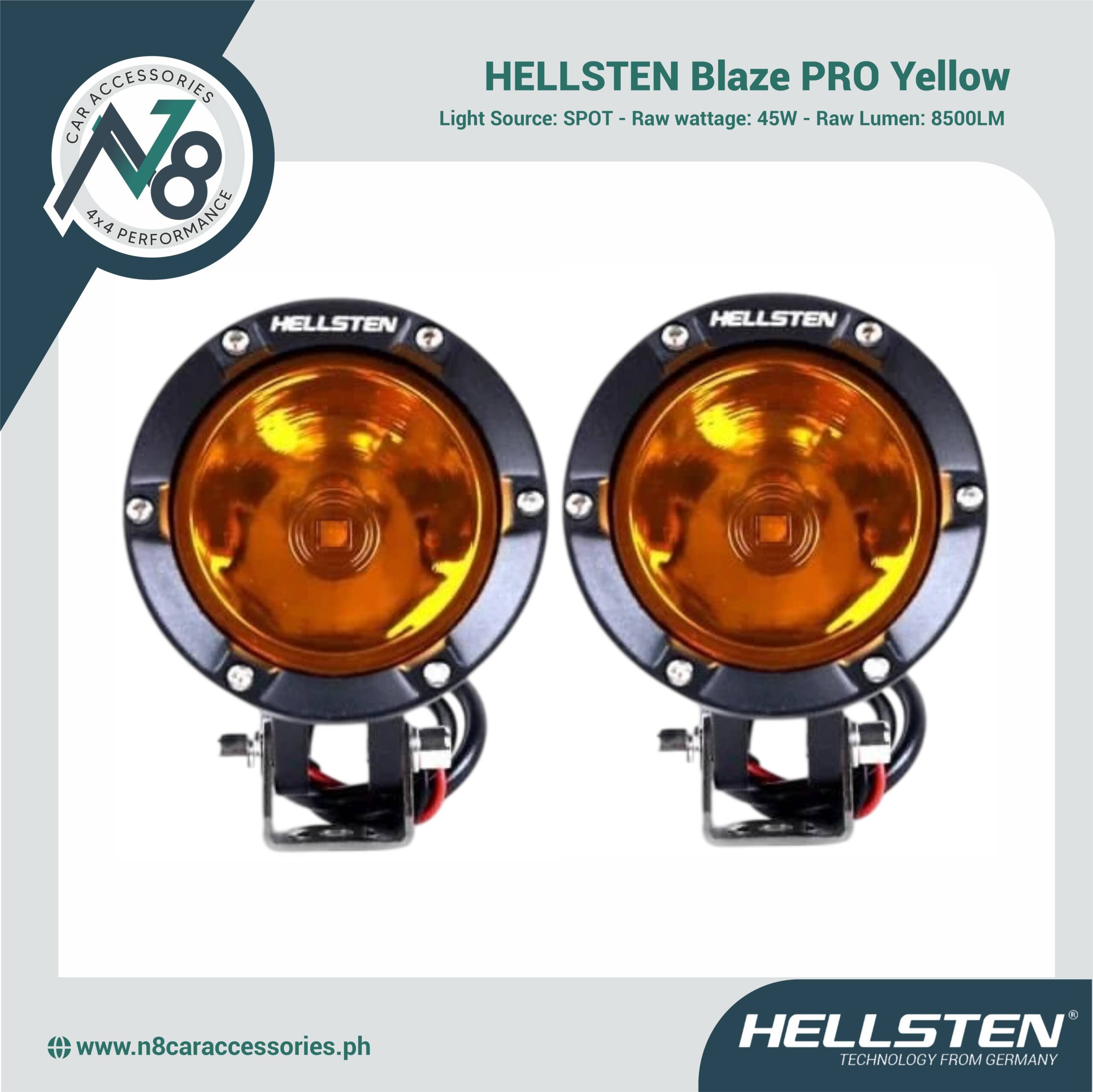 HELLSTEN Blaze PRO Yellow - PAIR Genuine