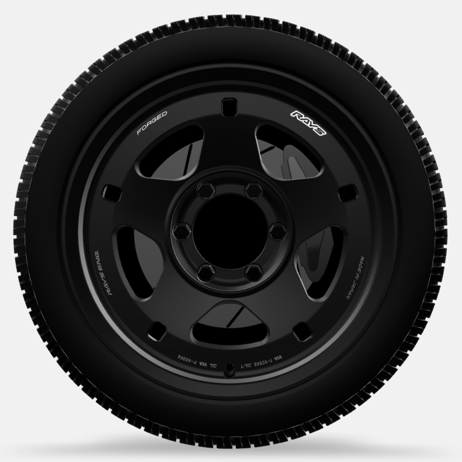 VOLK RAYS 17X8.5 6H - 139 +0 ALAP 05X Blast Black Genuine - Image 3