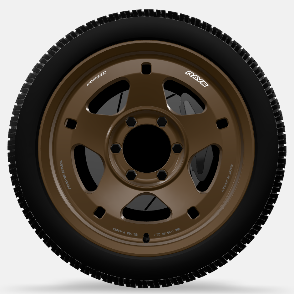 VOLK RAYS 17X8.5 6H - 139 +0 ALAP 05X Matte GunBronze Genuine - Image 3