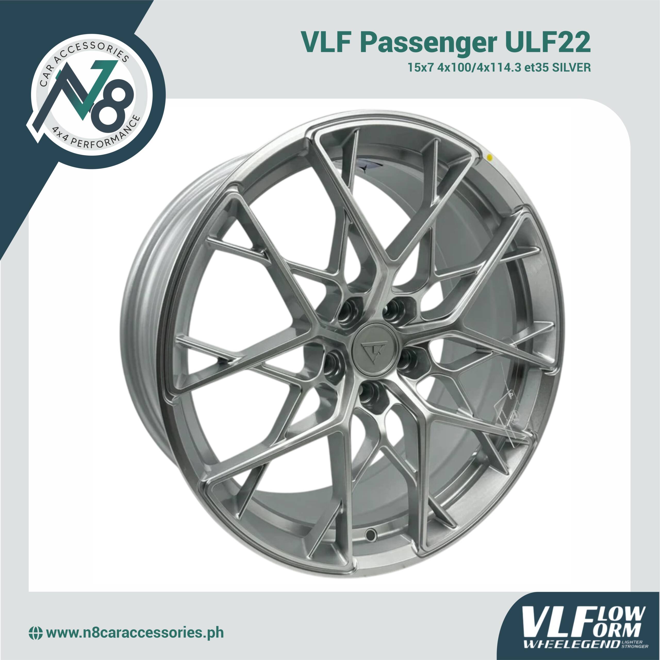 VLF ULF22 15x7 4x100/4x114.3 et35 Silver Genuine