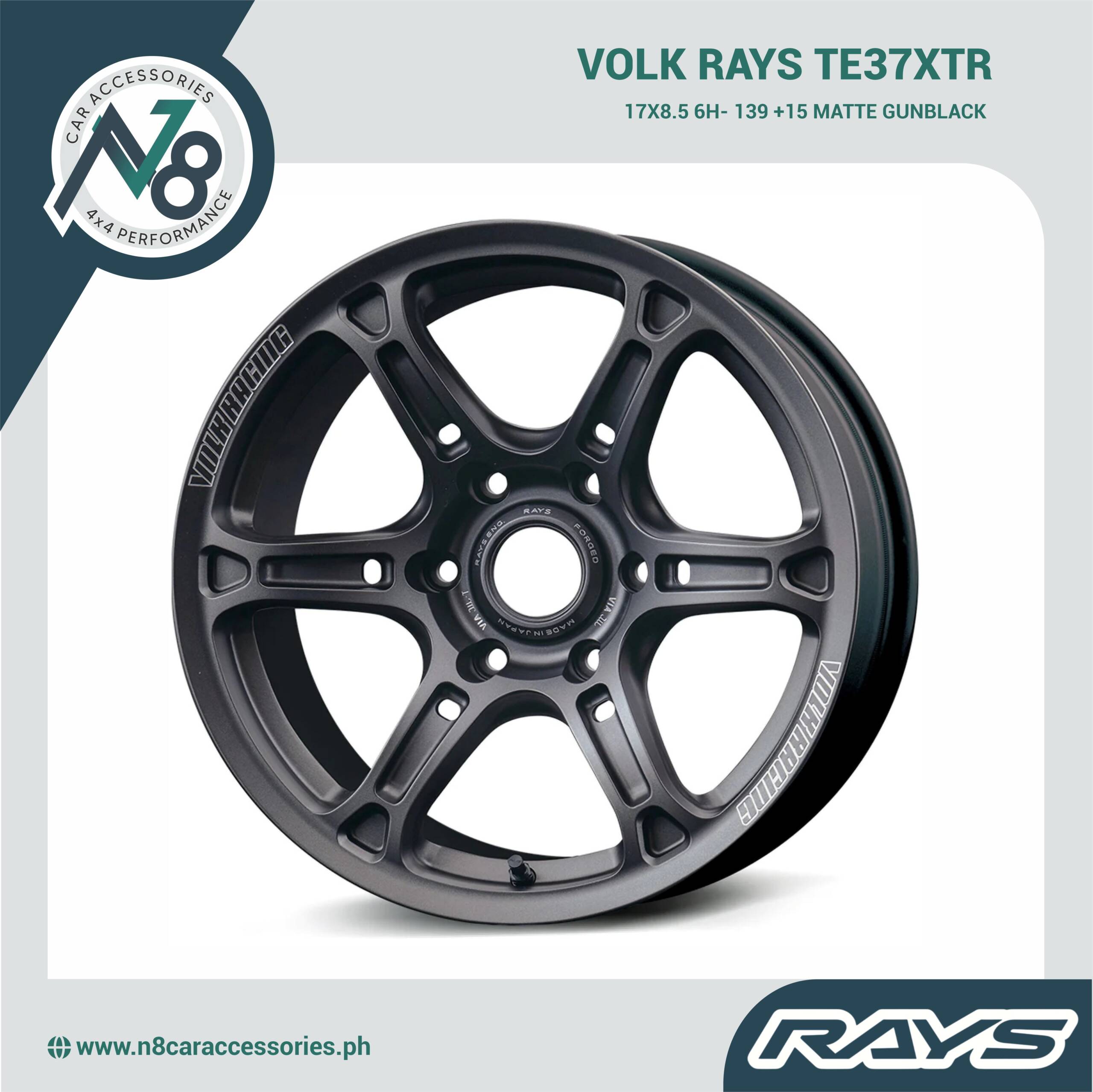 VOLK RAYS 17X8.5 6H - 139 +15 TE37XTR Matte GunBlack Genuine