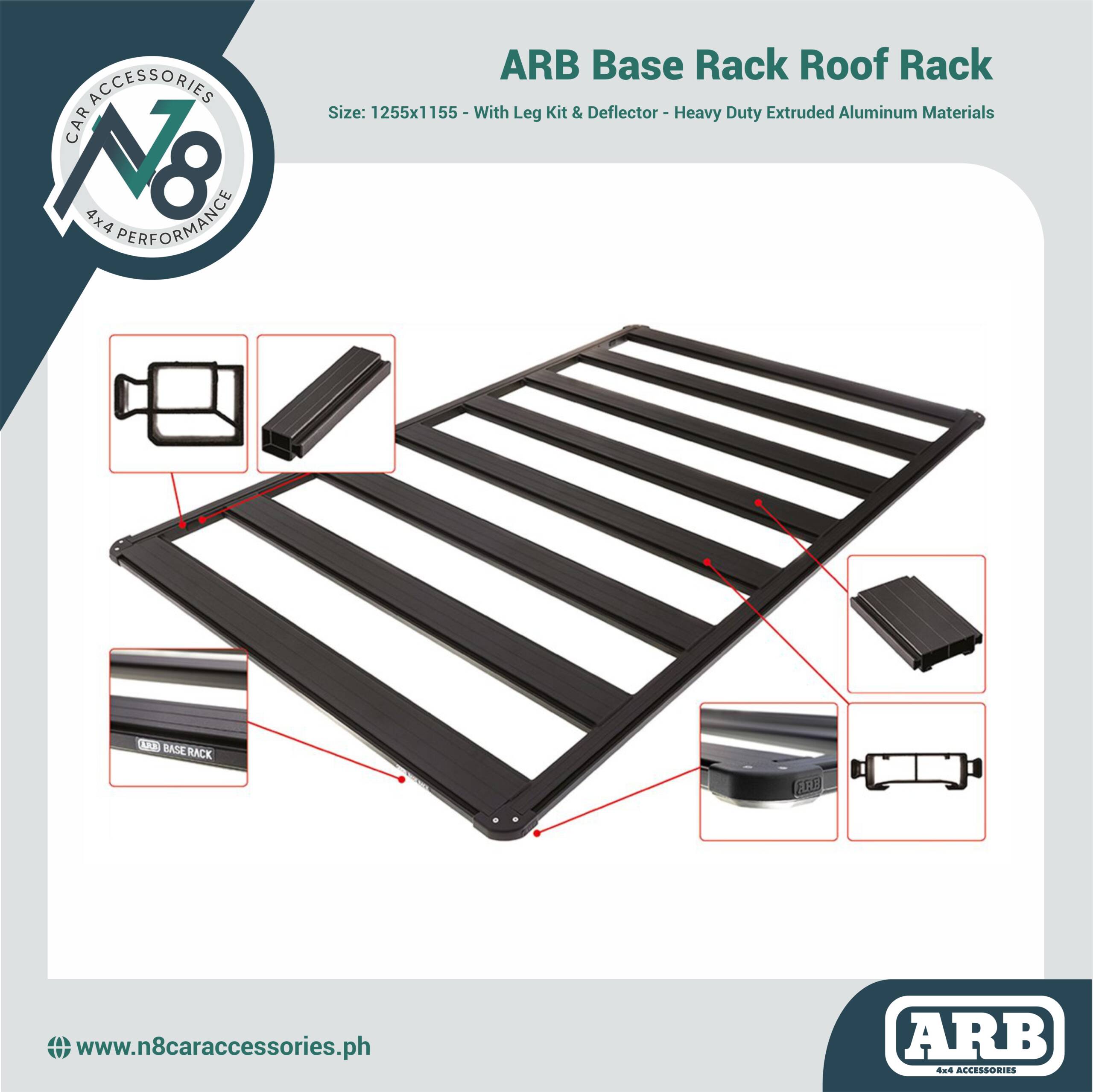 ARB Base Rack Roof Rack 1255mmx1155mm Genuine