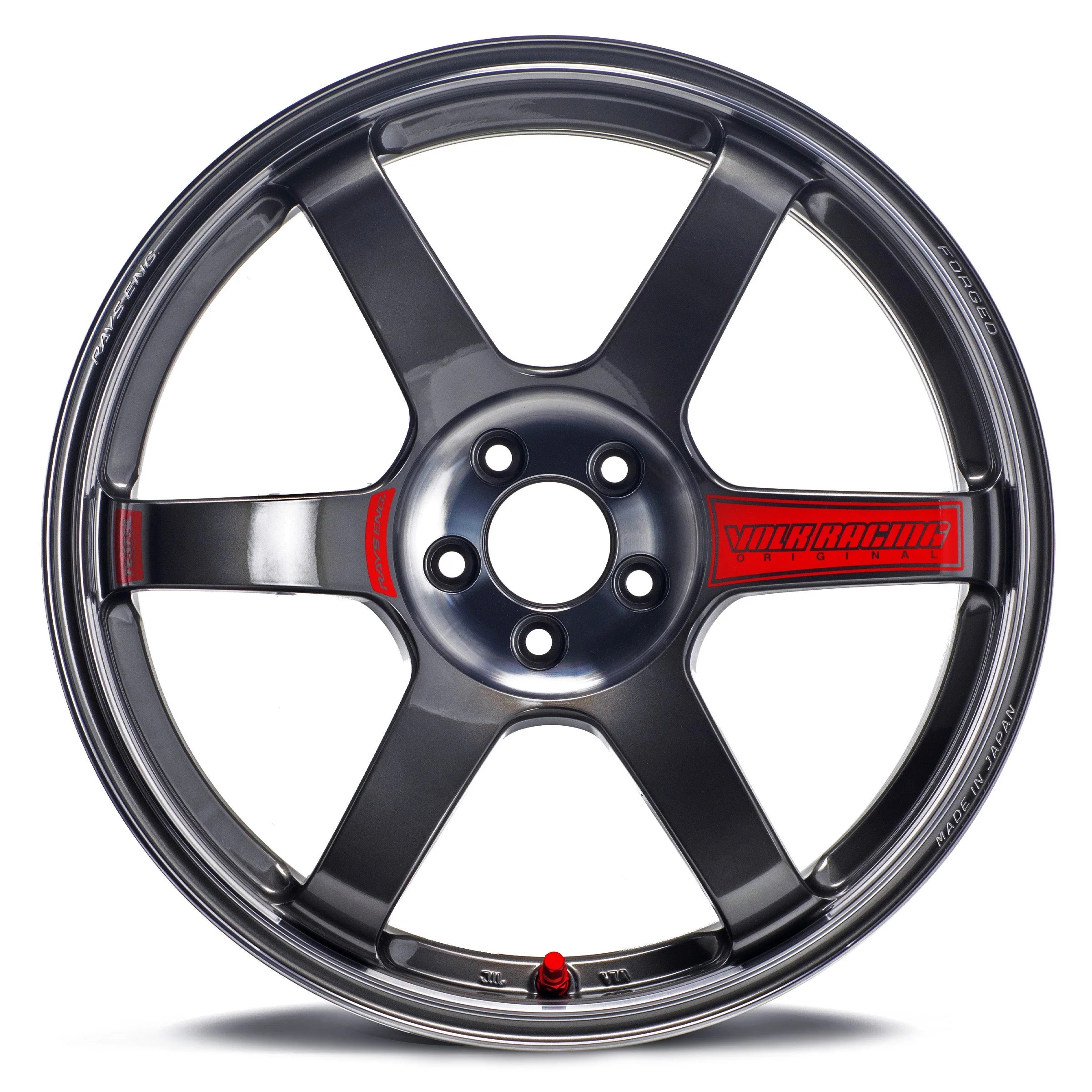 VOLK RAYS 18x9.5 5H - 100 +45 TE37 SAGA SL PRESSED GRAPHITE Genuine - Image 4