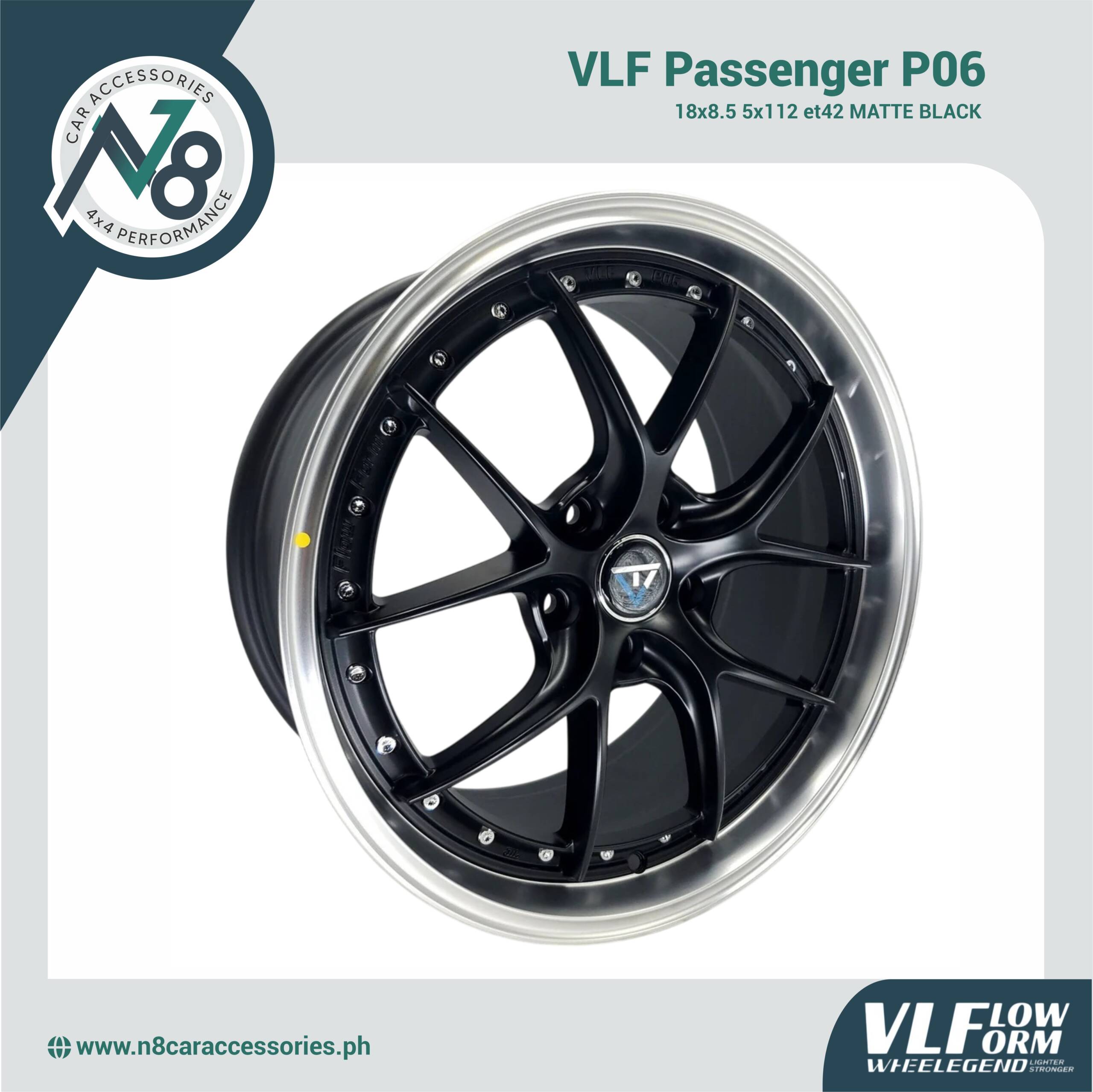 VLF P06 18x8.5 5x112 et42 Matte Black Genuine