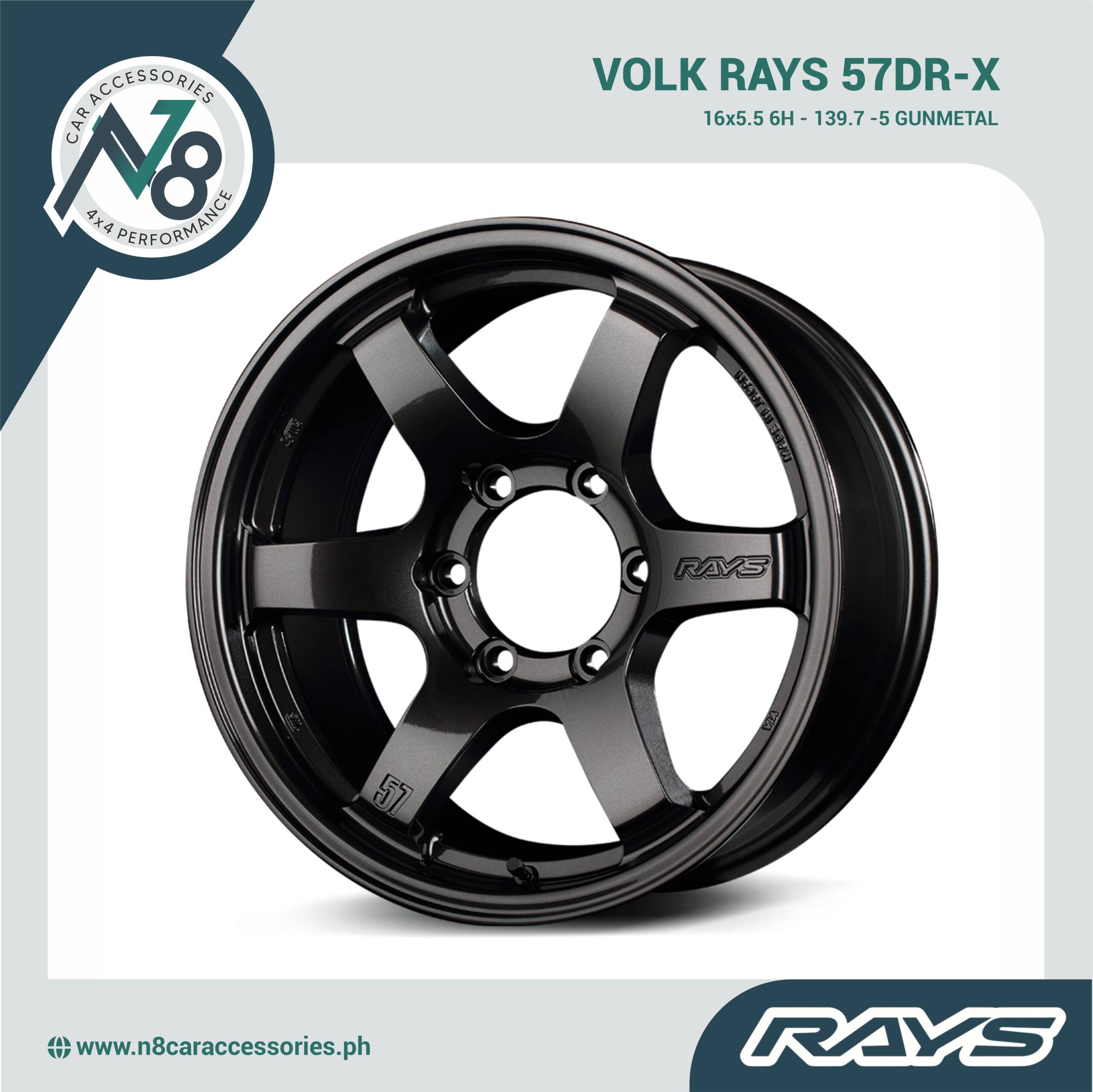 VOLK RAYS 16X5.5 5H - 139.7 -5 57DR-X GUNMETAL Genuine