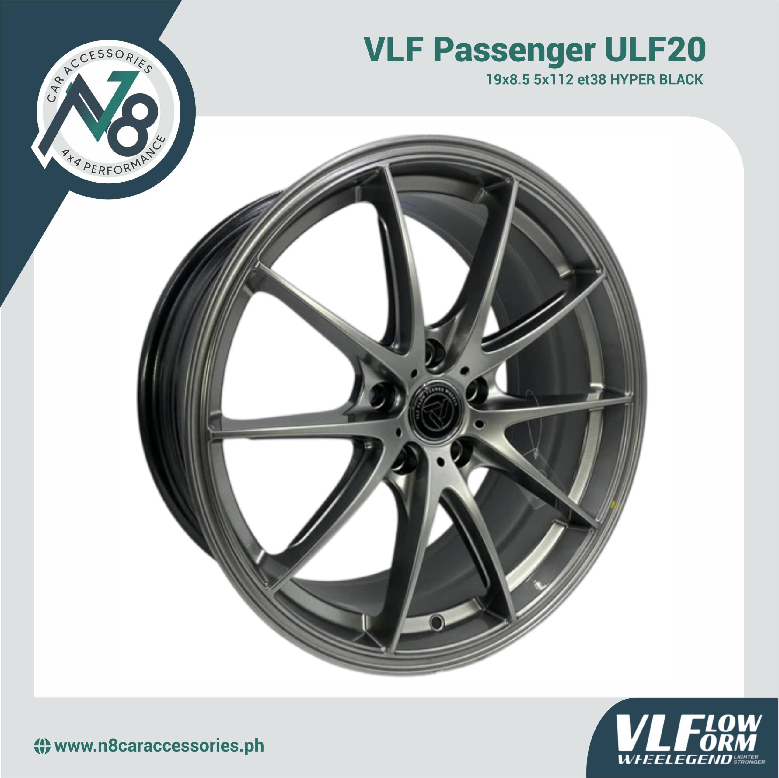 VLF ULF20 19x8.5 5x112 et38 Hyper Black Genuine