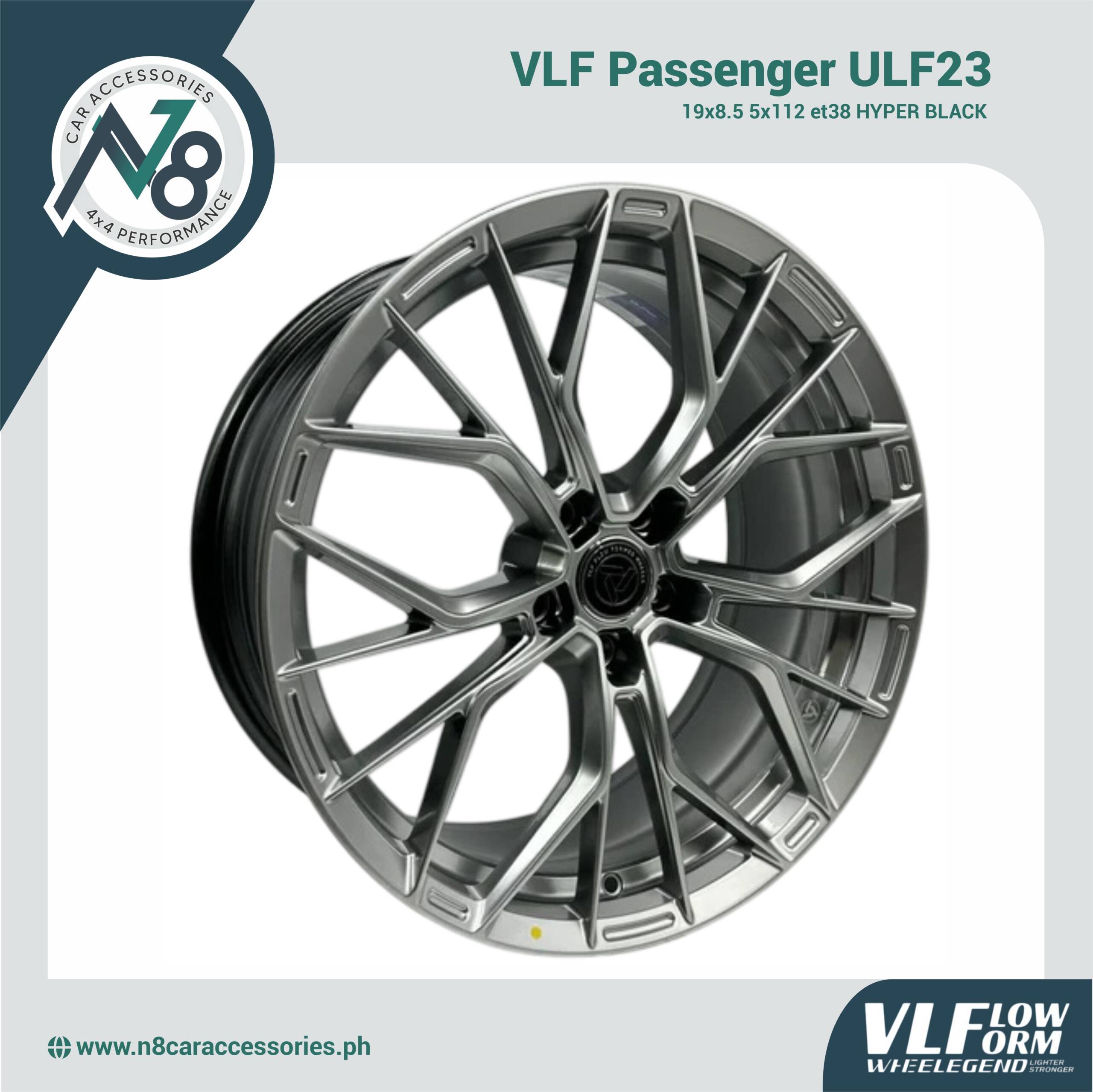 VLF ULF23 19x8.5 5x112 et38 Hyper Black Genuine