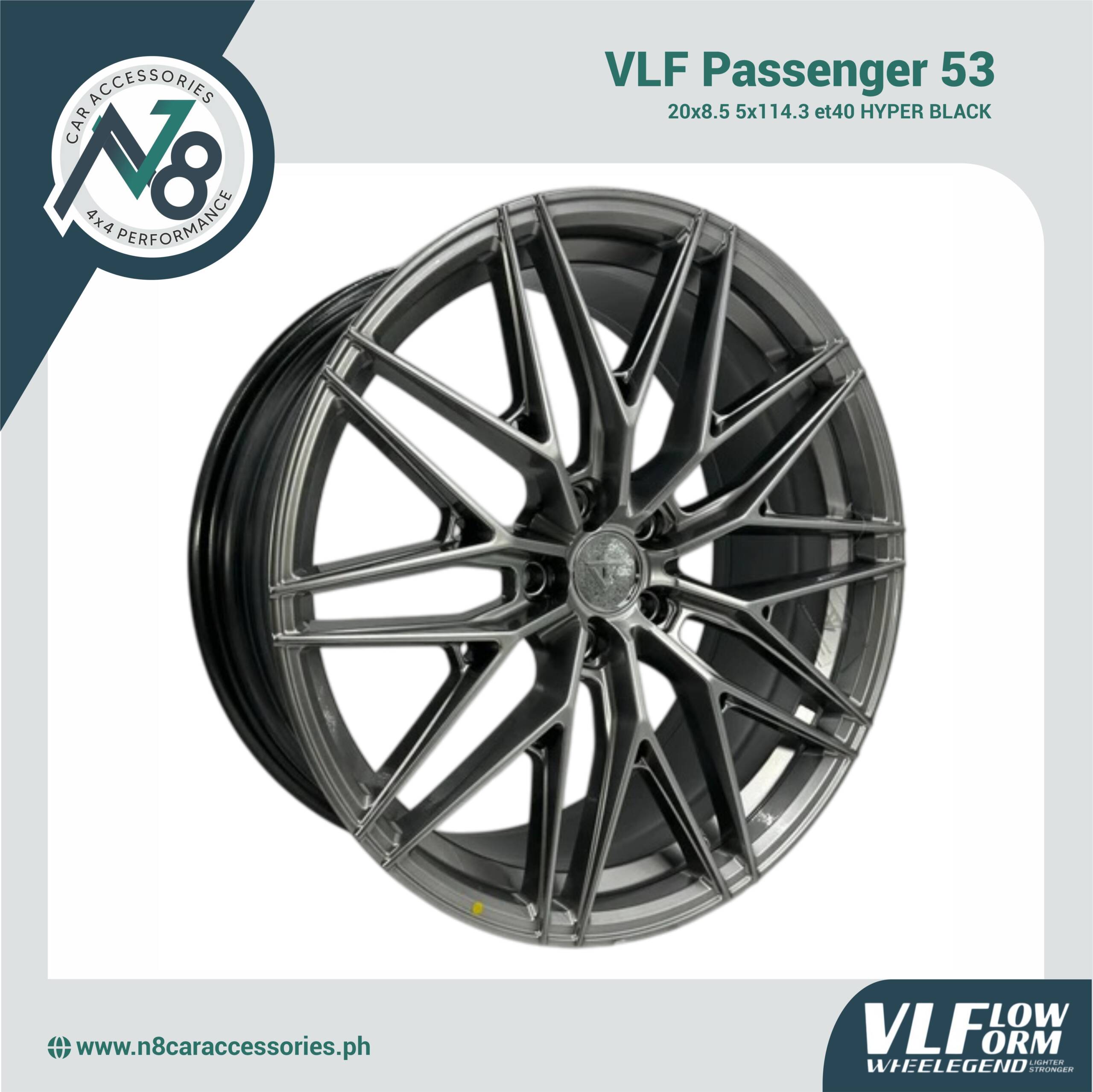 VLF-53 20x8.5 5x114.3 et40 Hyper Black Genuine