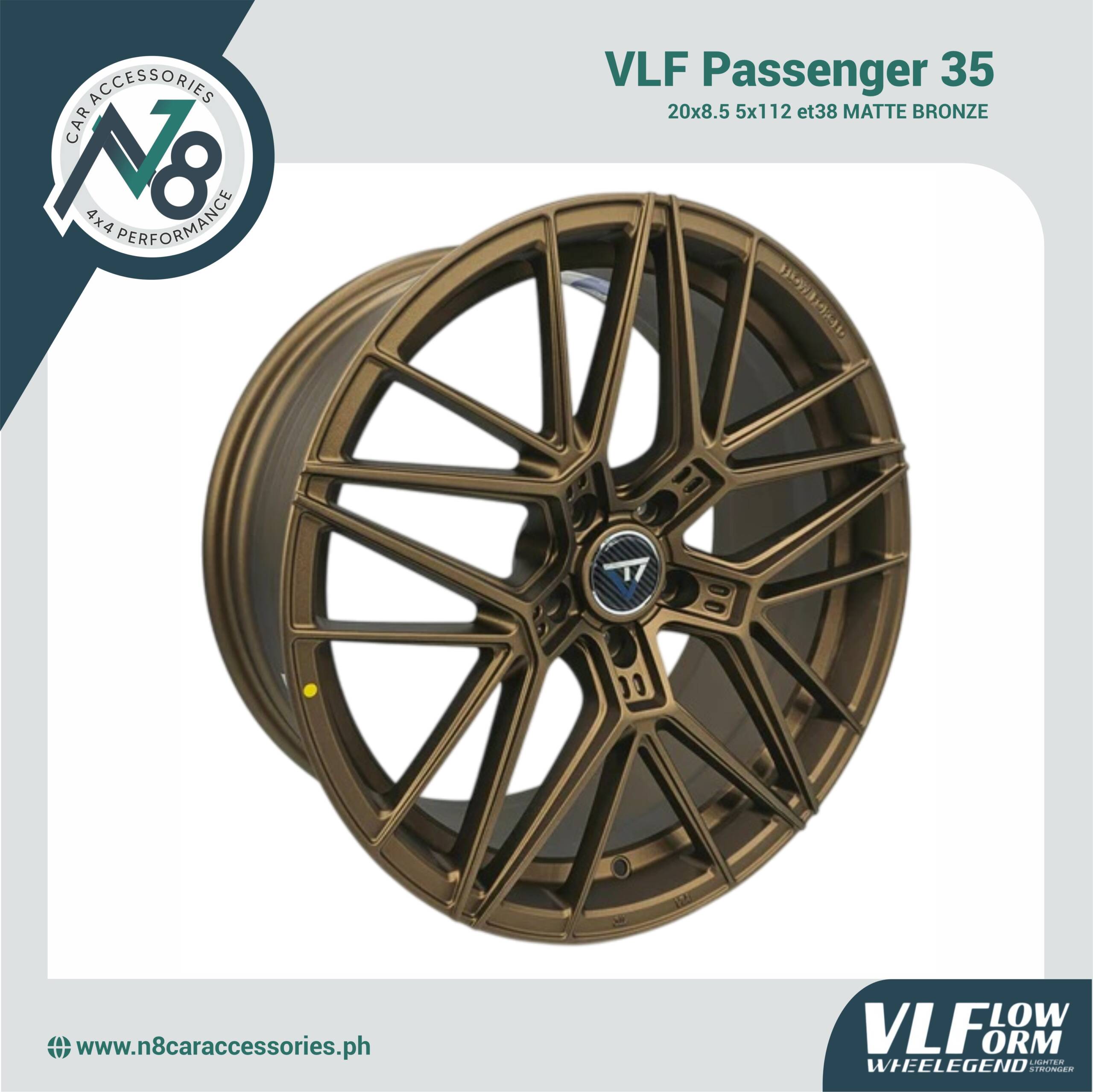 VLF-35 20x8.5 5x112 et38 Matte Bronze Genuine