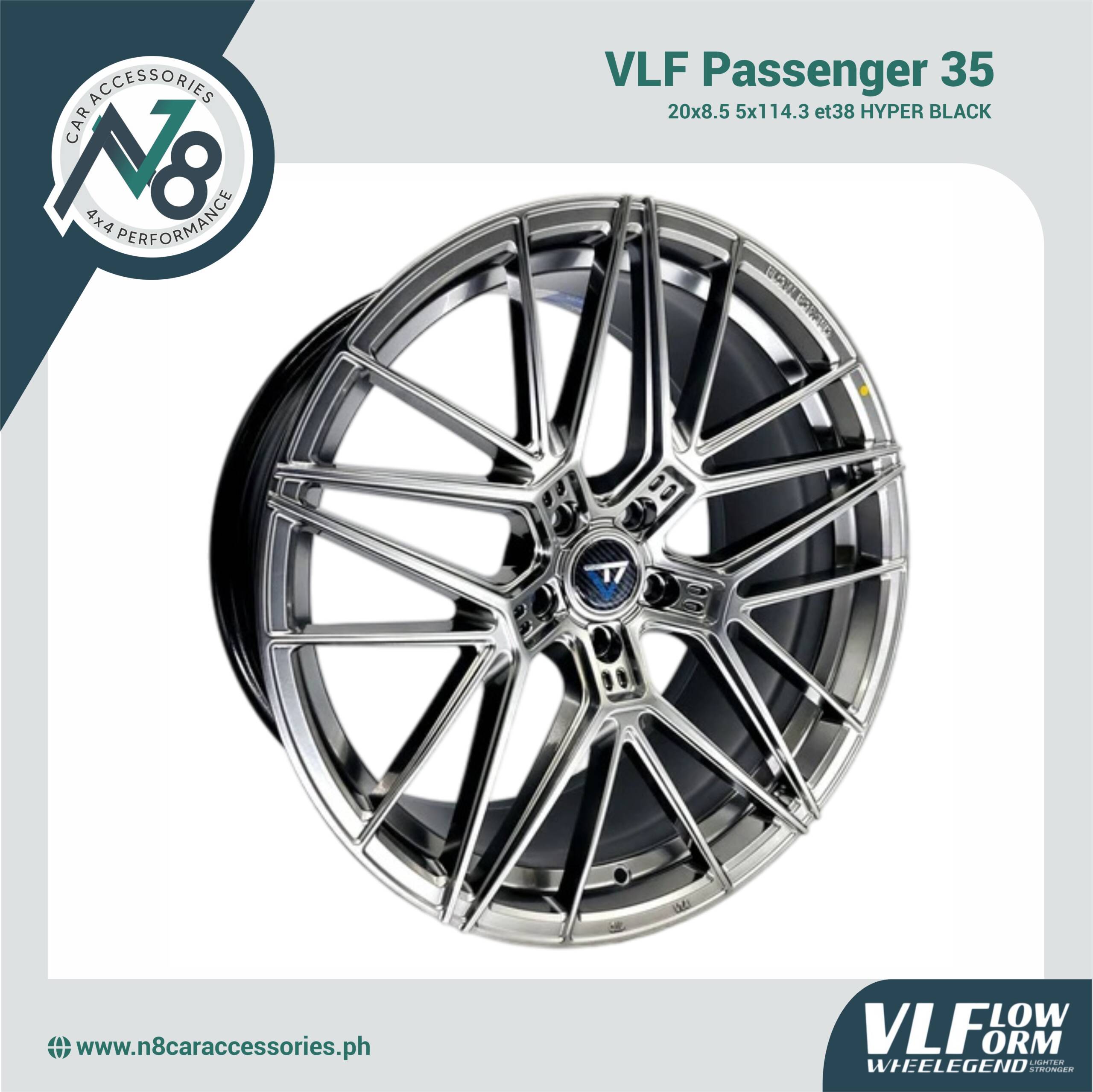 VLF-35 20x8.5 5x114.3 et38 Hyper Black Genuine