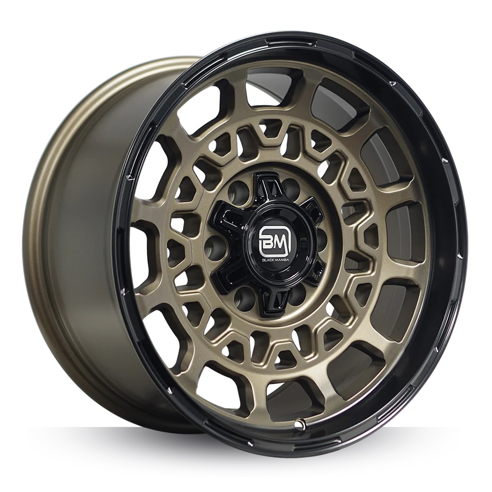 BLACK MAMBA HYOGO 17x8.5" 139.7 -10 BRONZE BLACK LIP Genuine - Image 2