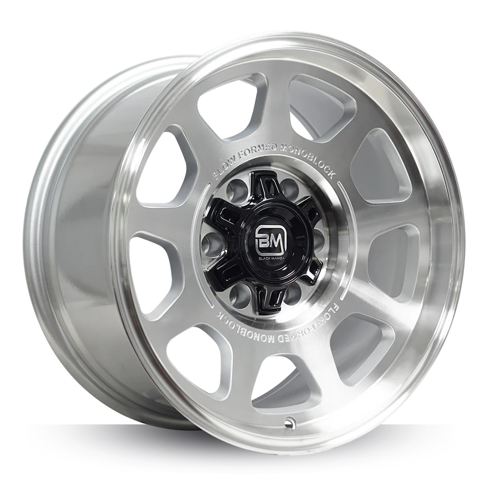 BLACK MAMBA TOKUSHIMA 17x8.5" 139.7 -10 SATIN SILVER Genuine - Image 2