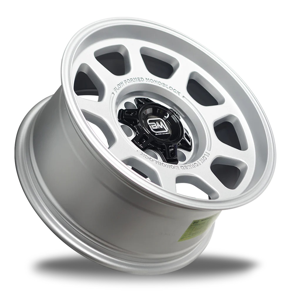 BLACK MAMBA TOKUSHIMA 17x8.5" 139.7 -10 SATIN SILVER Genuine - Image 3