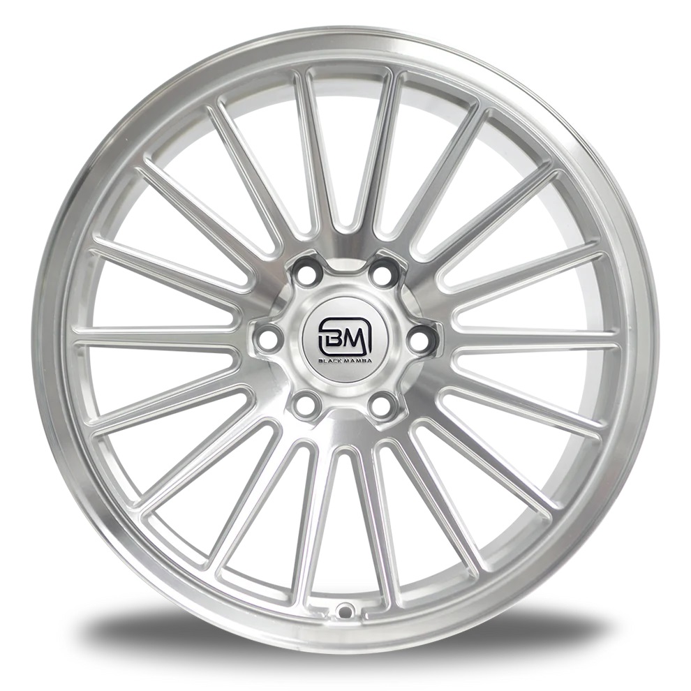 BLACK MAMBA WAKAYAMA 20x8.5" 139.7 +18 SILVER MACHINE FACE Genuine - Image 4