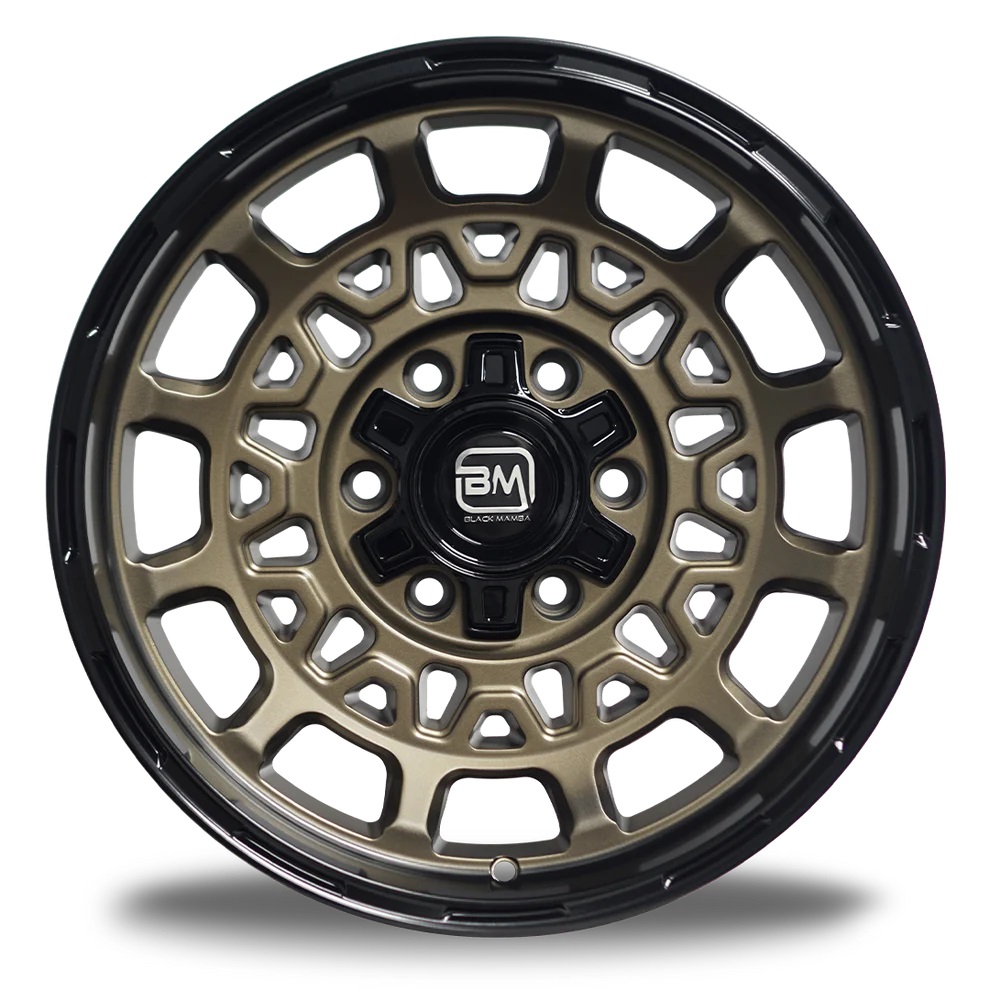 BLACK MAMBA HYOGO 17x8.5" 139.7 -10 BRONZE BLACK LIP Genuine - Image 4