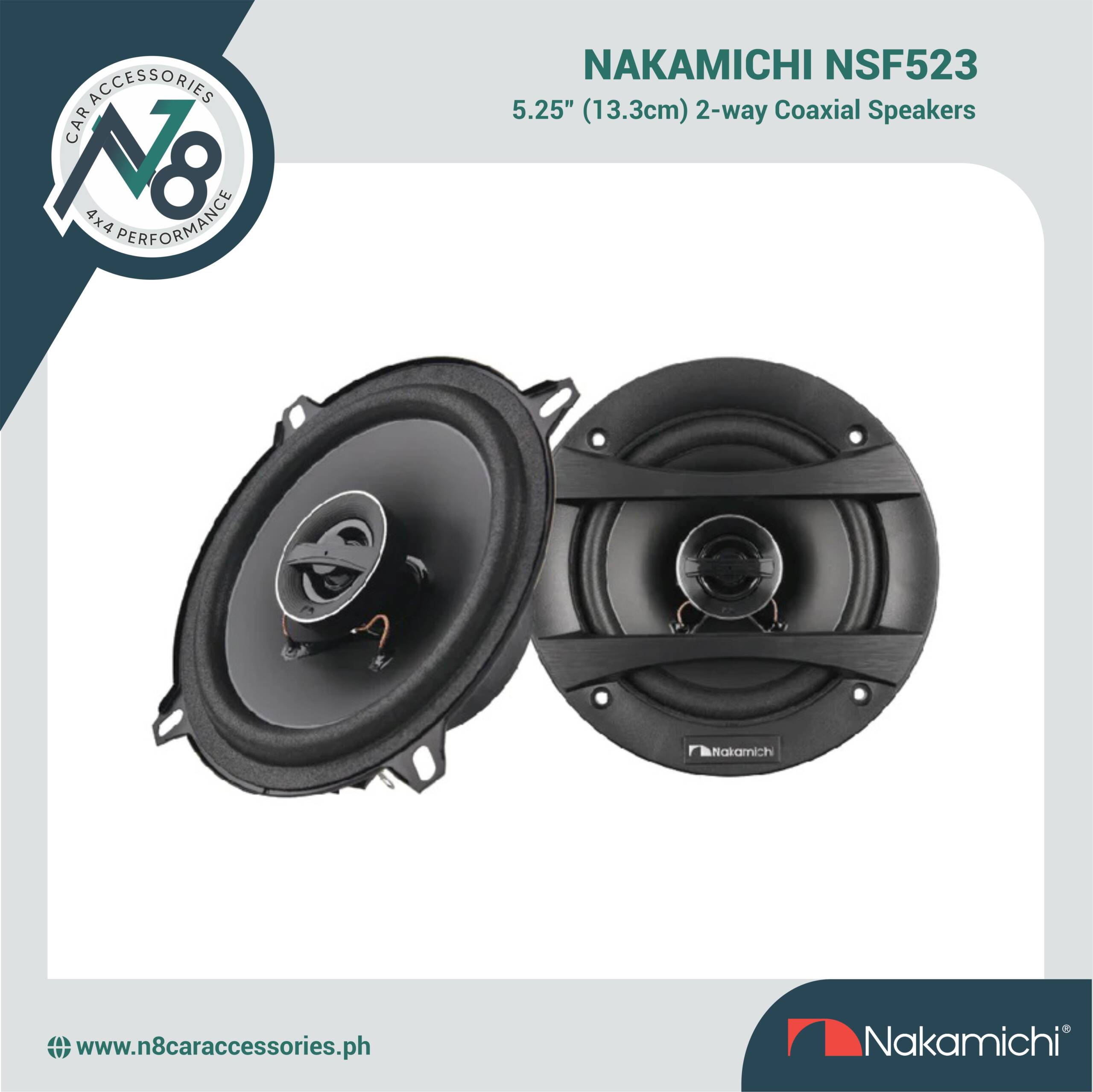 NAKAMICHI NSF523 5.25” (13.3cm) 2-way Coaxial Speakers Genuine