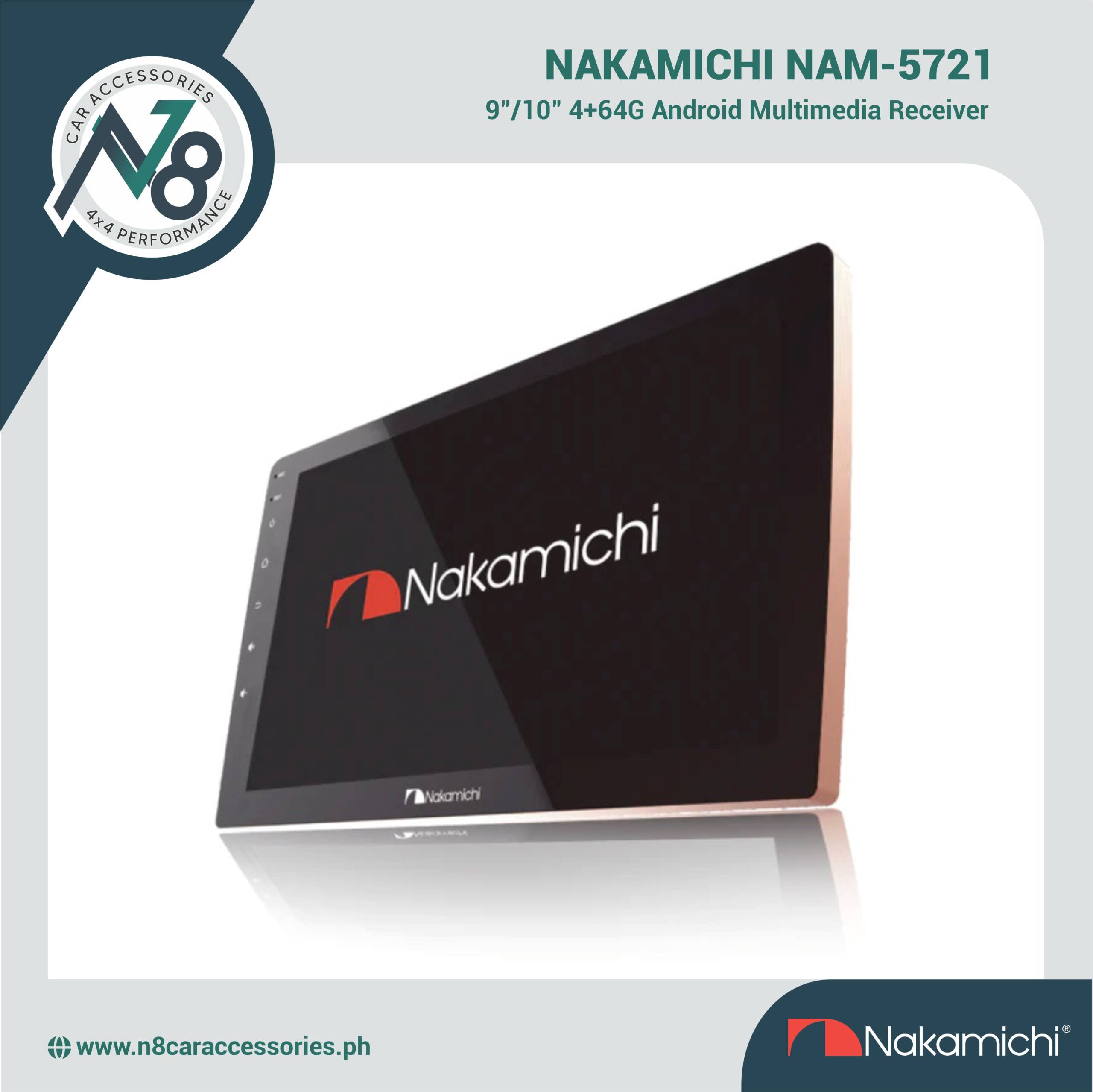 NAKAMICHI NAM-5721 9"/10" 4+64G Android Multimedia Receiver Genuine