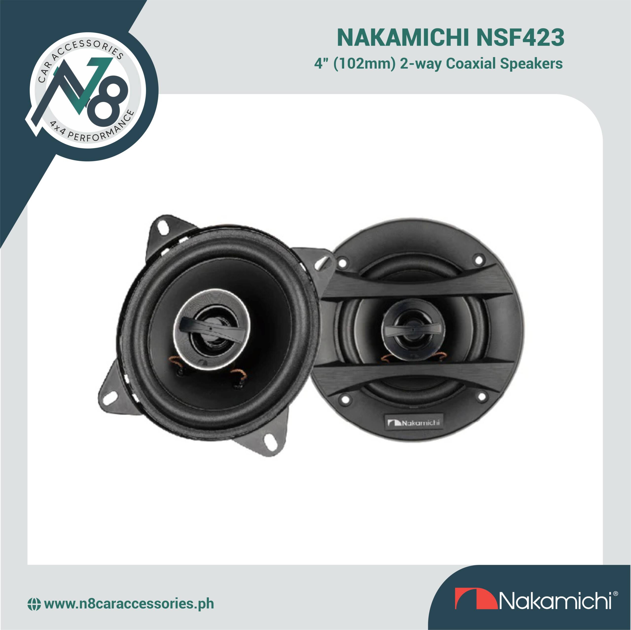 NAKAMICHI NSF423 4” (102mm) 2-way Coaxial Speakers Genuine
