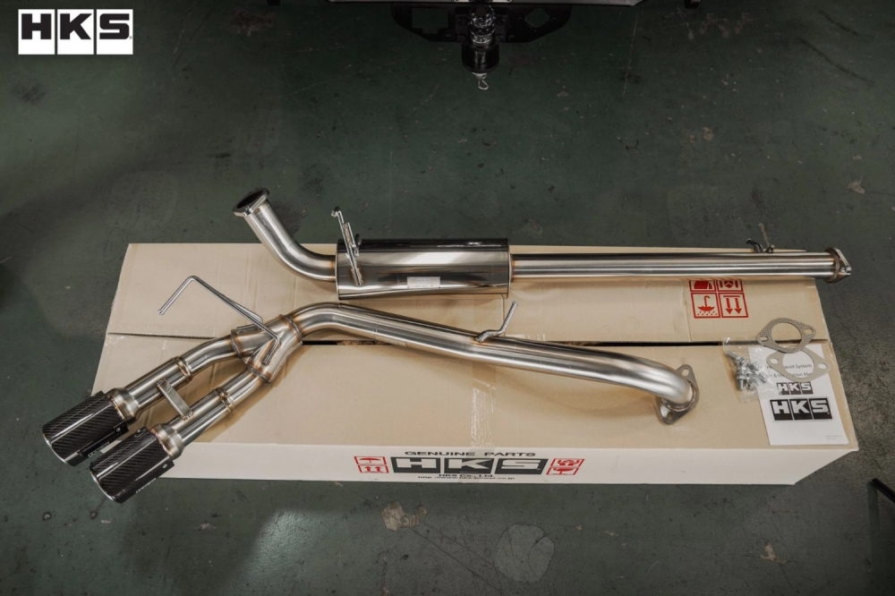 HKS Cat-Back Side Muffler Twin Carbon for NEXT GEN RANGER - PN#31021-ZA012 Genuine - Image 2