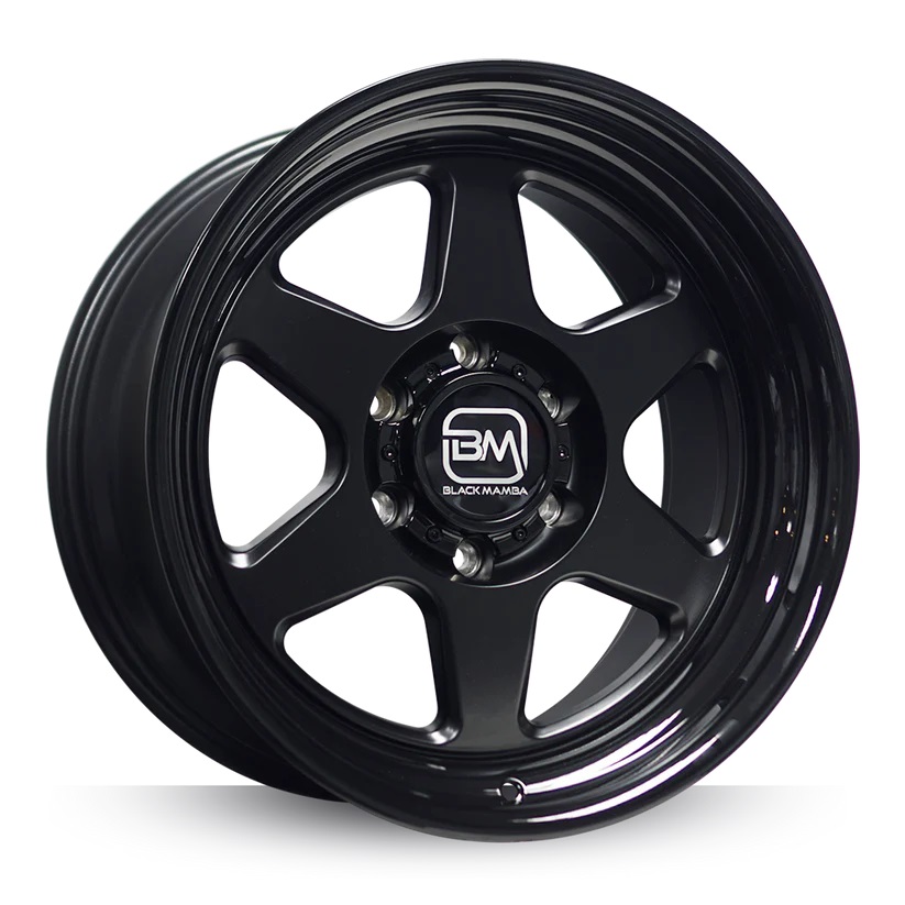 BLACK MAMBA GR6 18x9" 139.7 +00 MATTE BLACK FACE GLOSS LIP Genuine - Image 2