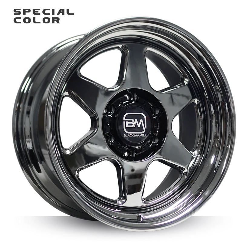 BLACK MAMBA GR6 18x9" 139.7 +00 BLACK VACUUM CHROME Genuine - Image 2